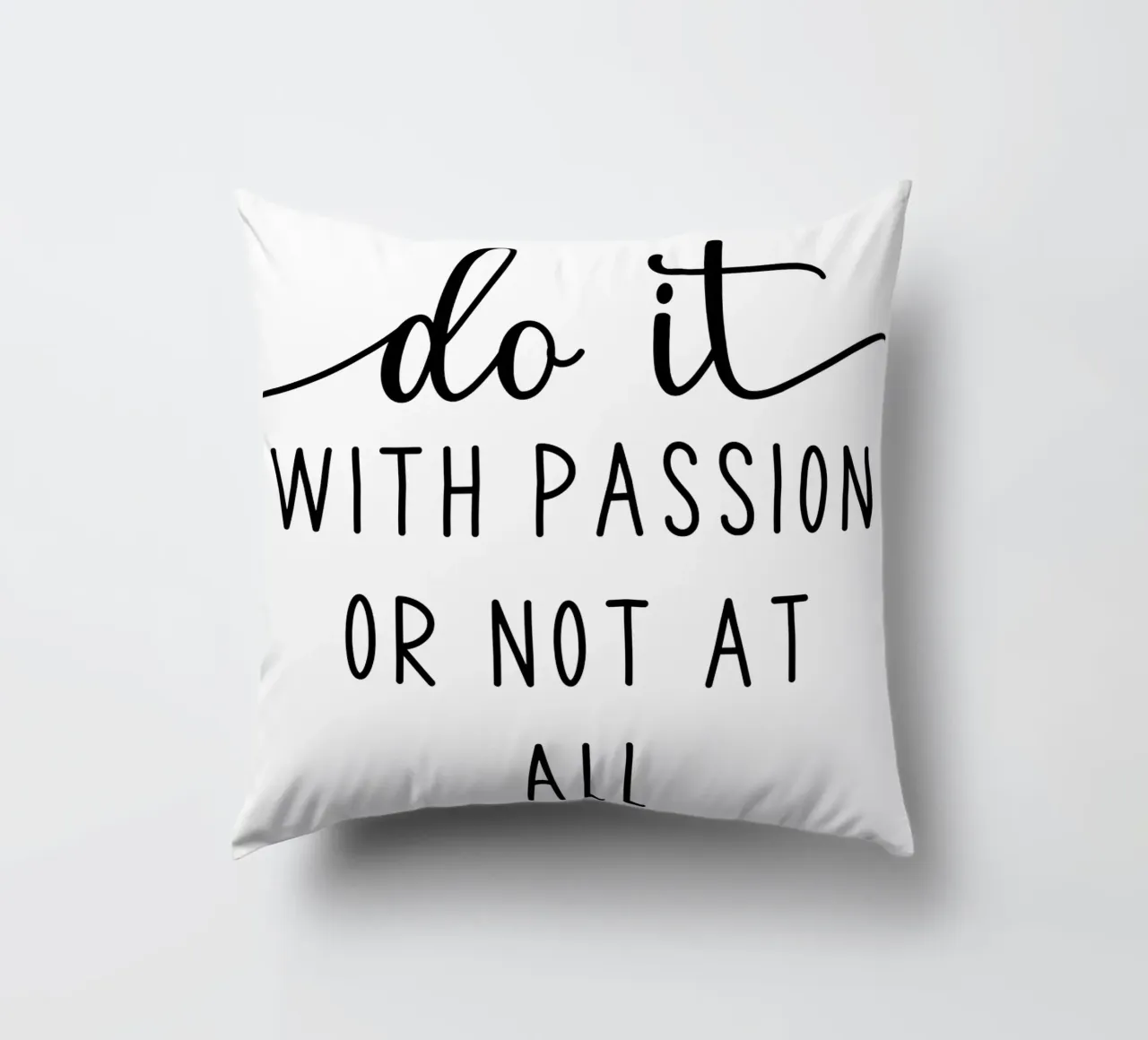 Do it With Passion or Not at All Motivational cuscino da Shark Printables