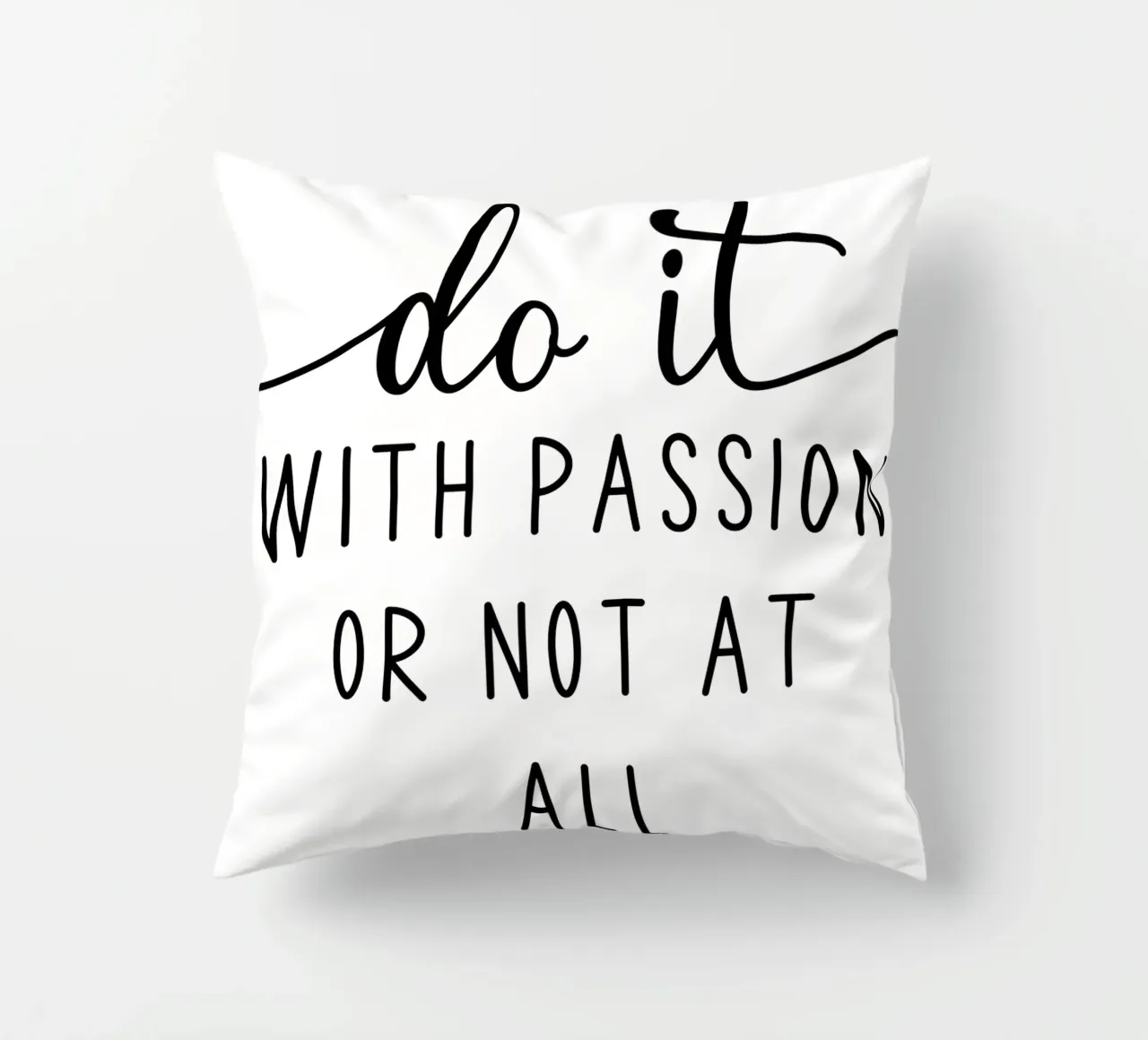 Do it With Passion or Not at All Motivational cuscino da Shark Printables