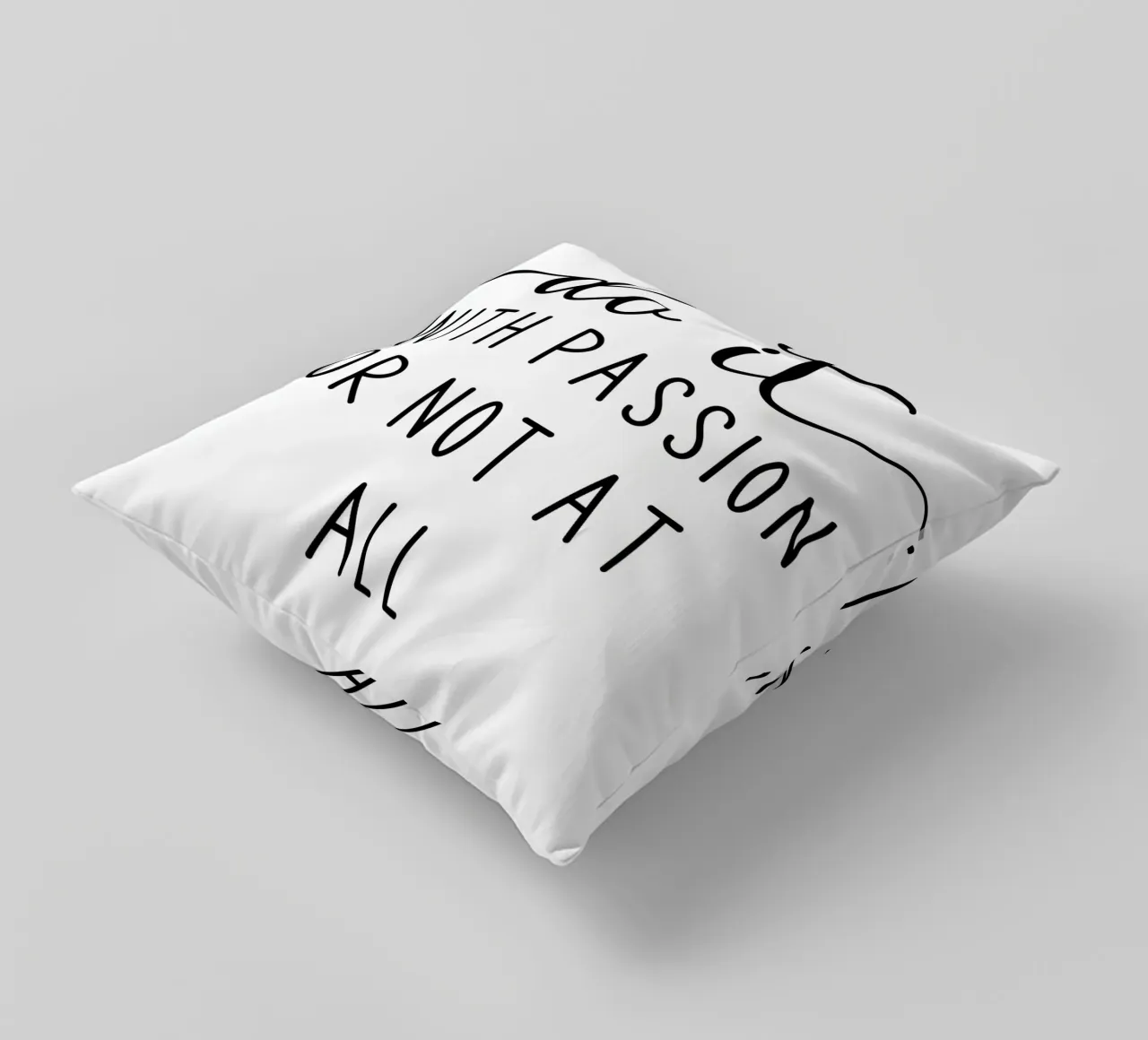 Do it With Passion or Not at All Motivational cuscino da Shark Printables