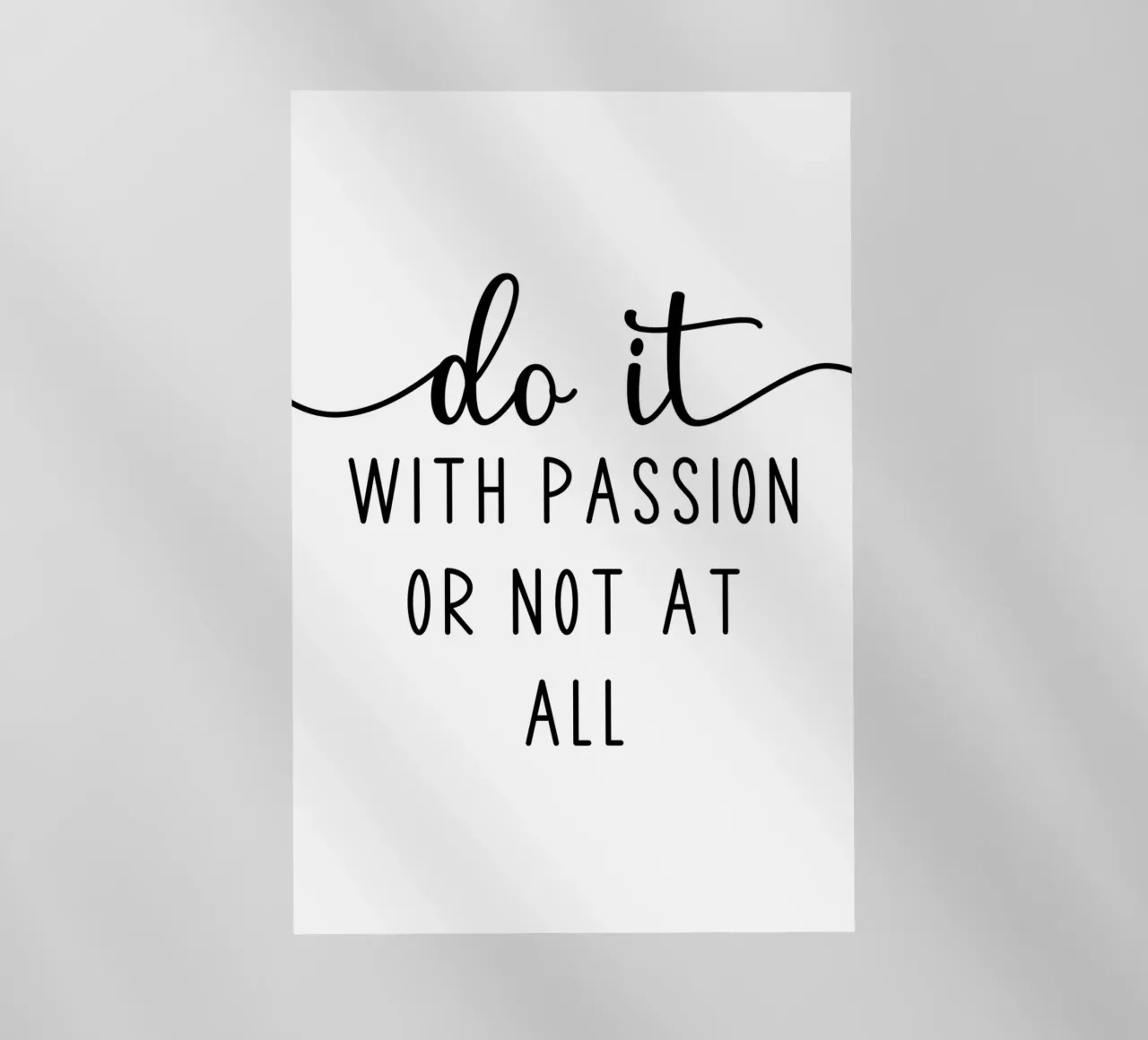 Do it With Passion or Not at All Motivational pellicola backlit da Shark Printables