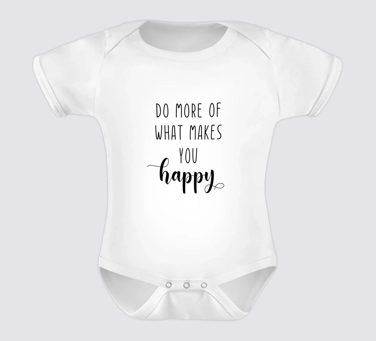 Do More of What Makes You Happy Motivational body neonato maniche corte da Shark Printables