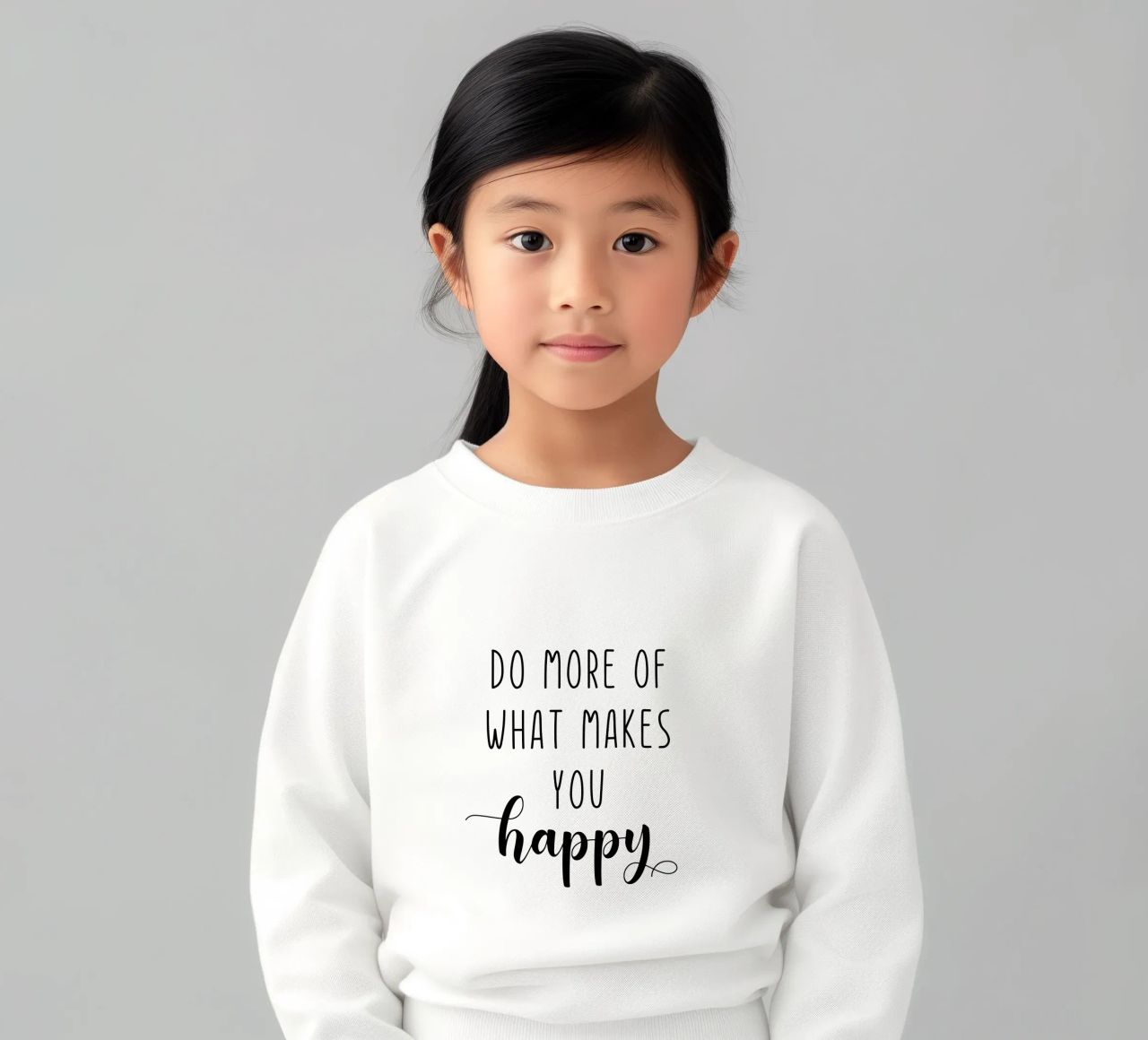 Do More of What Makes You Happy Motivational felpa bambino da Shark Printables