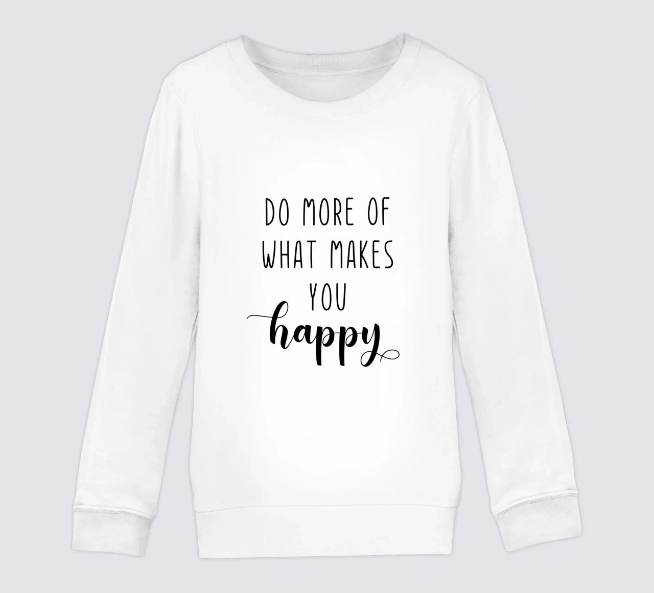 Do More of What Makes You Happy Motivational felpa bambino da Shark Printables