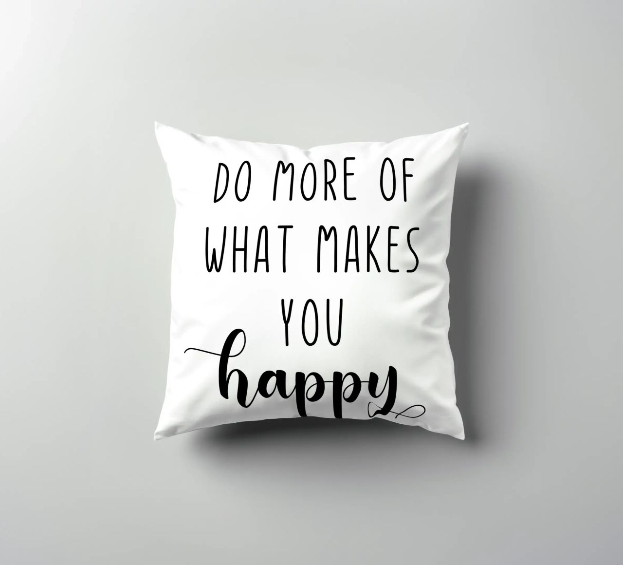 Do More of What Makes You Happy Motivational cuscino da Shark Printables