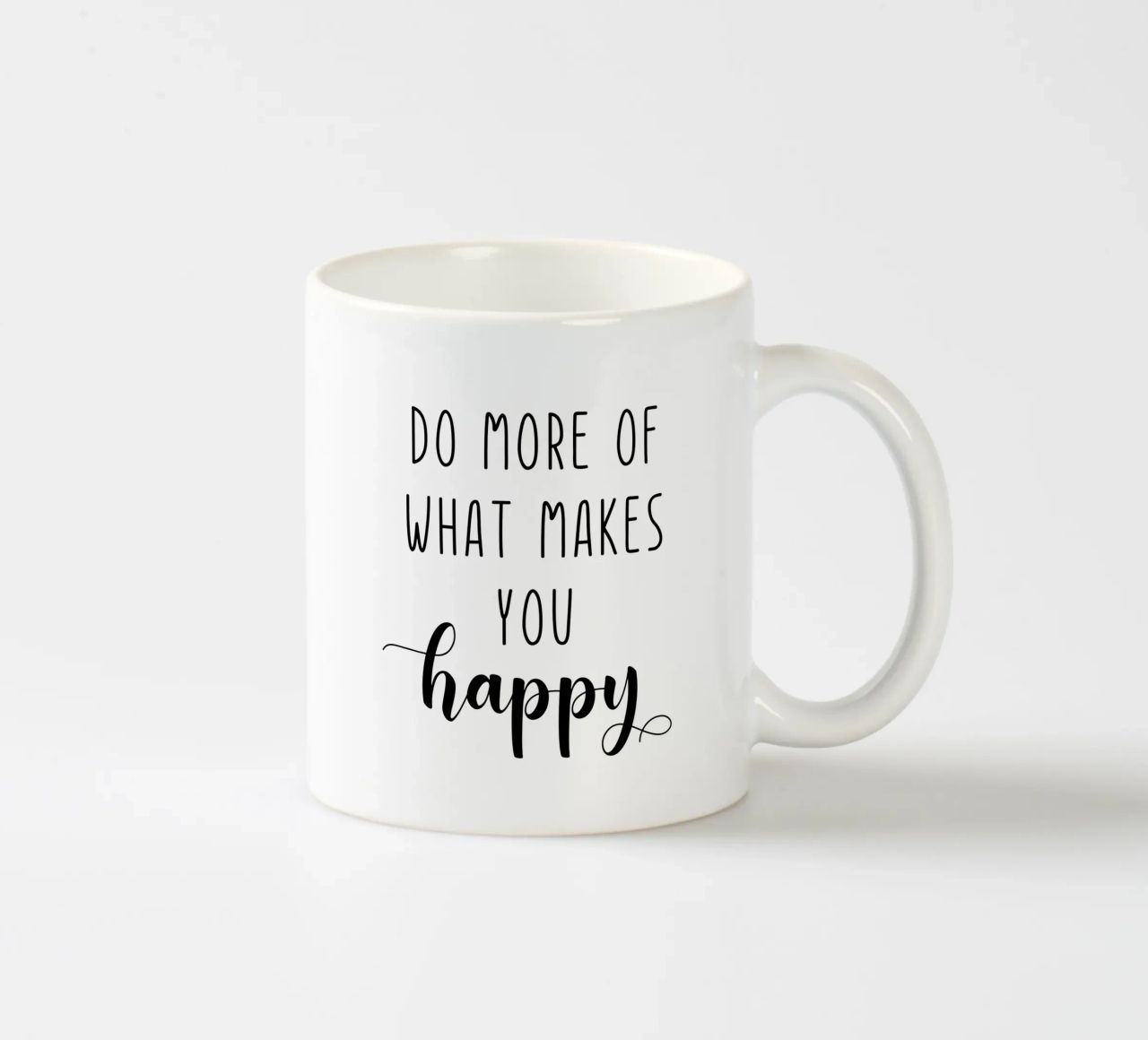 Do More of What Makes You Happy Motivational tazza in ceramica da Shark Printables