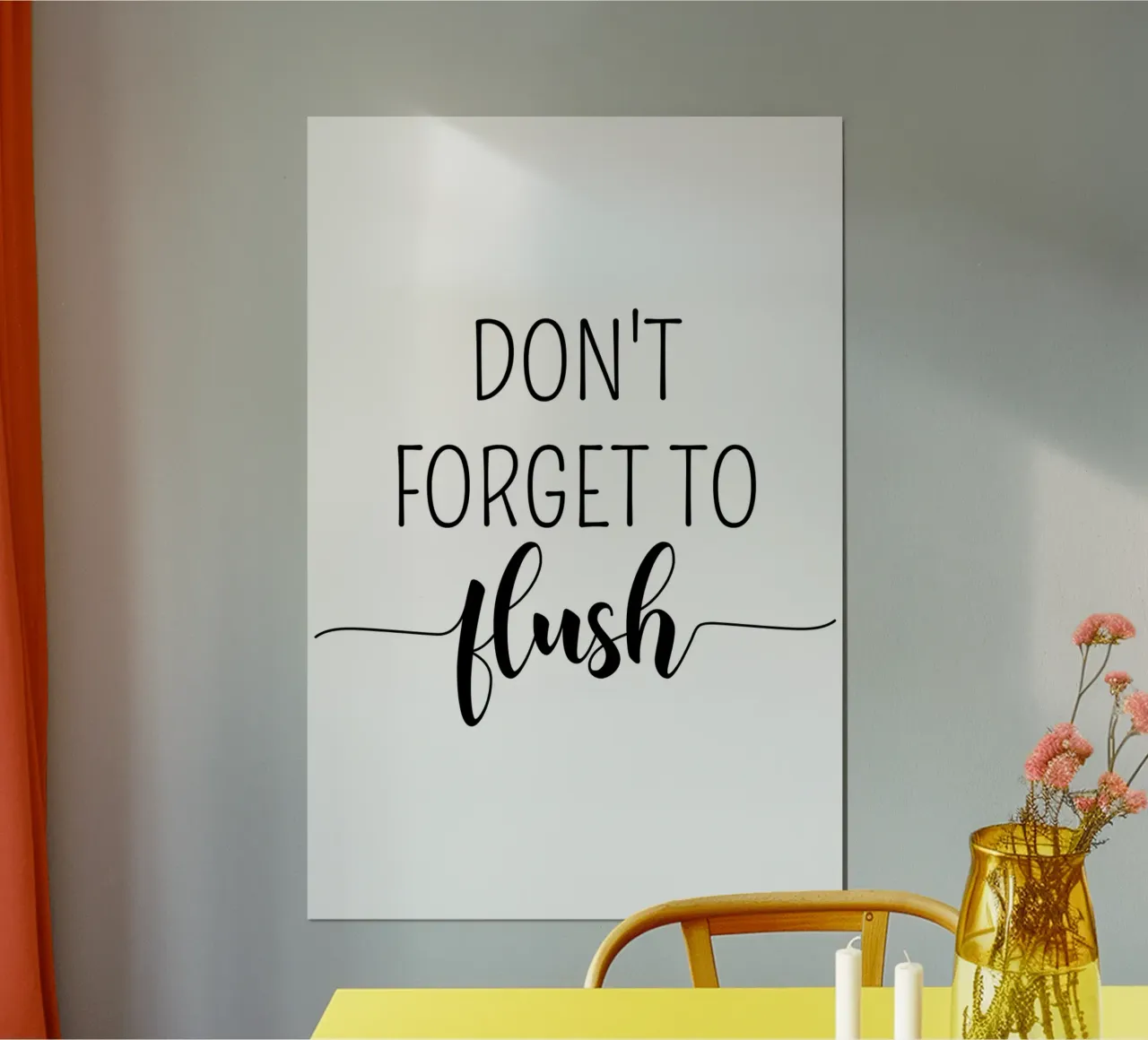 Don’t Forget to Flush Funny Bathroom carta hahnemühle da Shark Printables