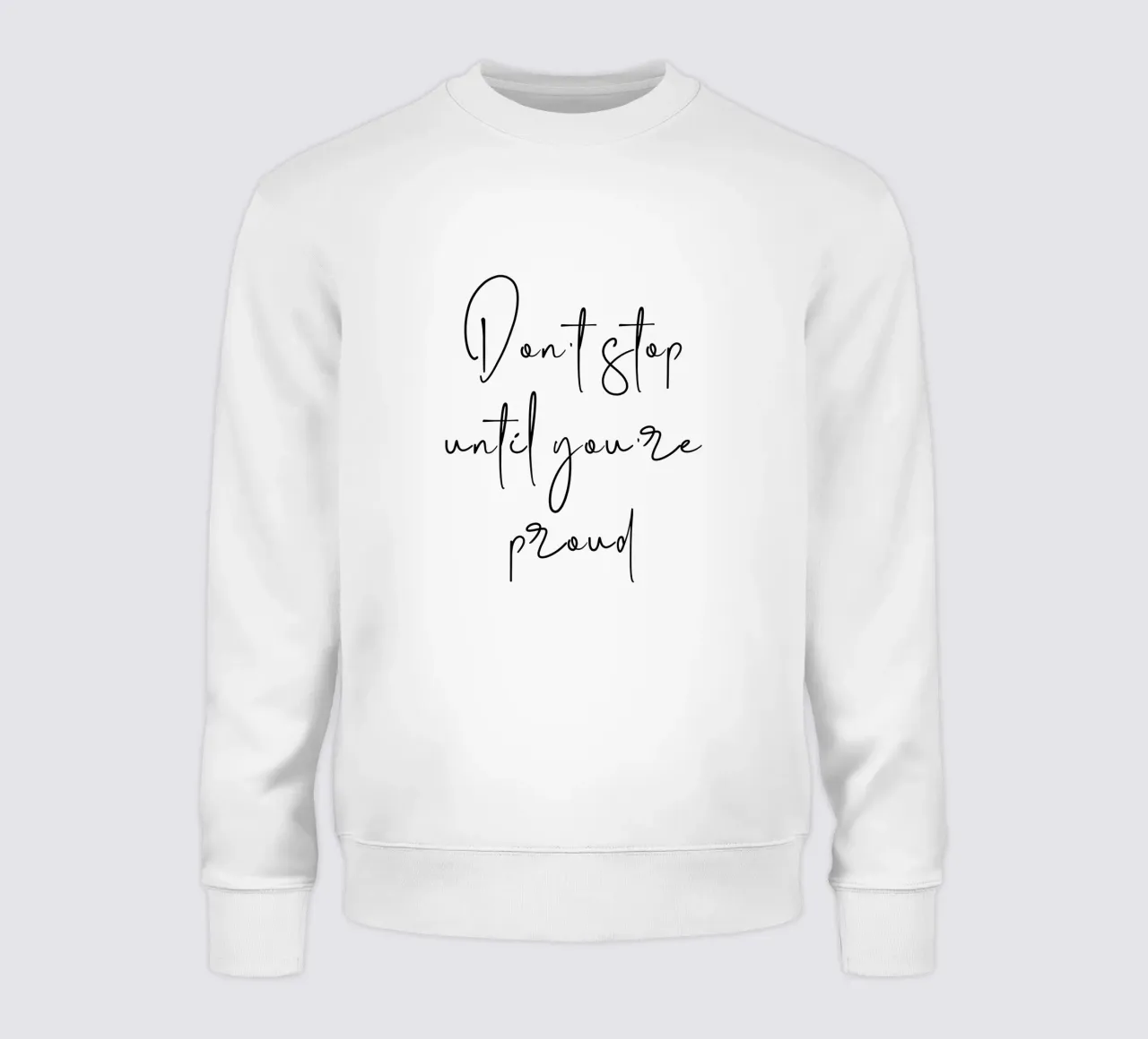 Don’t Stop Until You’re Proud Motivational felpa da Shark Printables