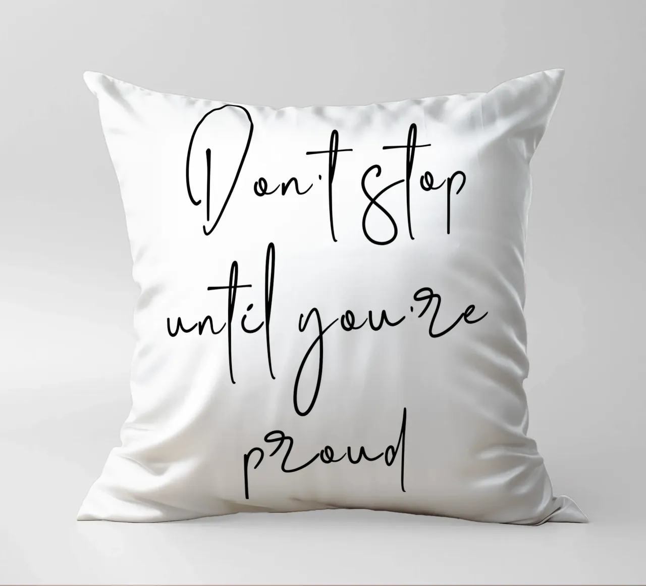 Don’t Stop Until You’re Proud Motivational cuscino da Shark Printables