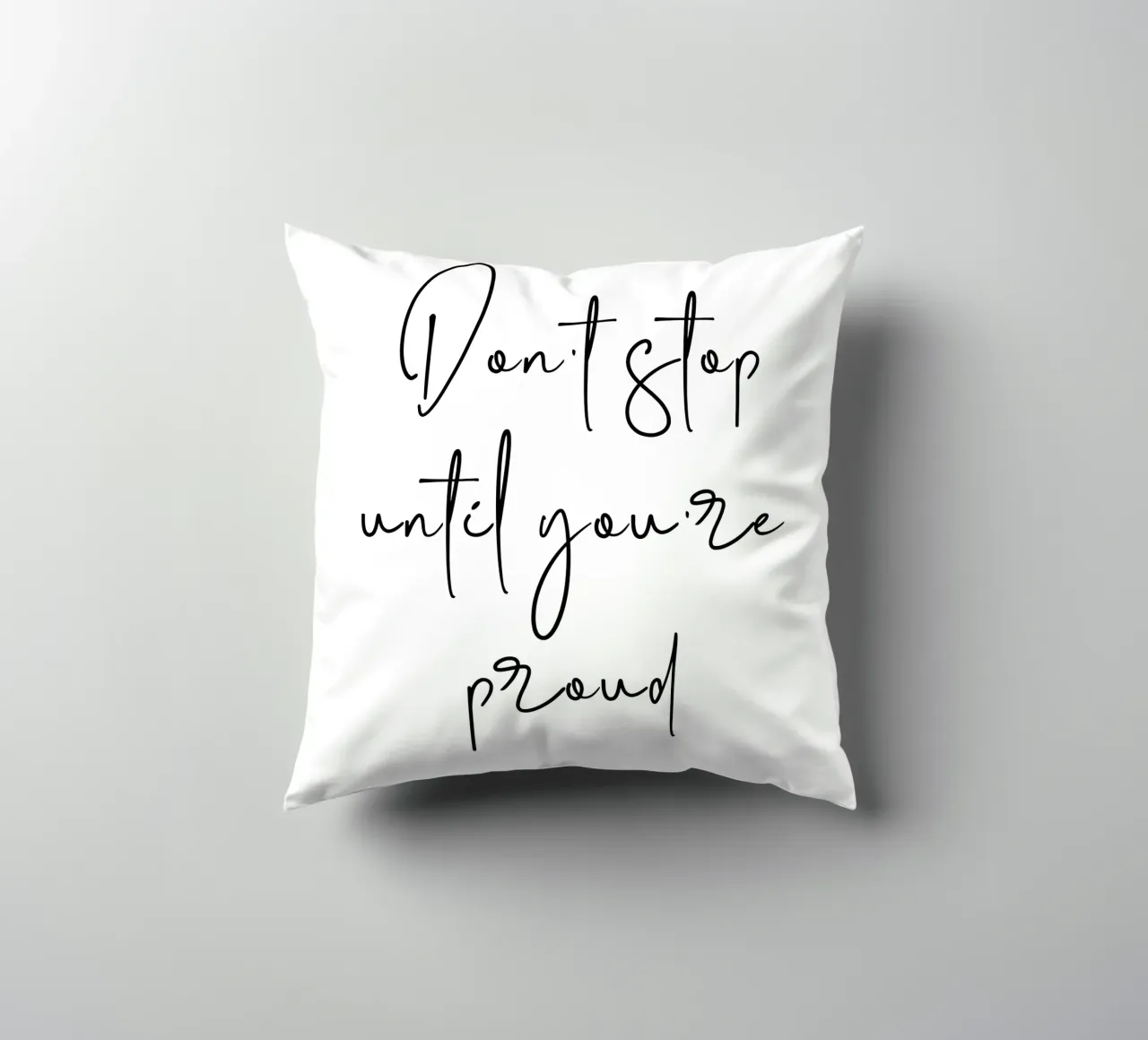 Don’t Stop Until You’re Proud Motivational cuscino da Shark Printables