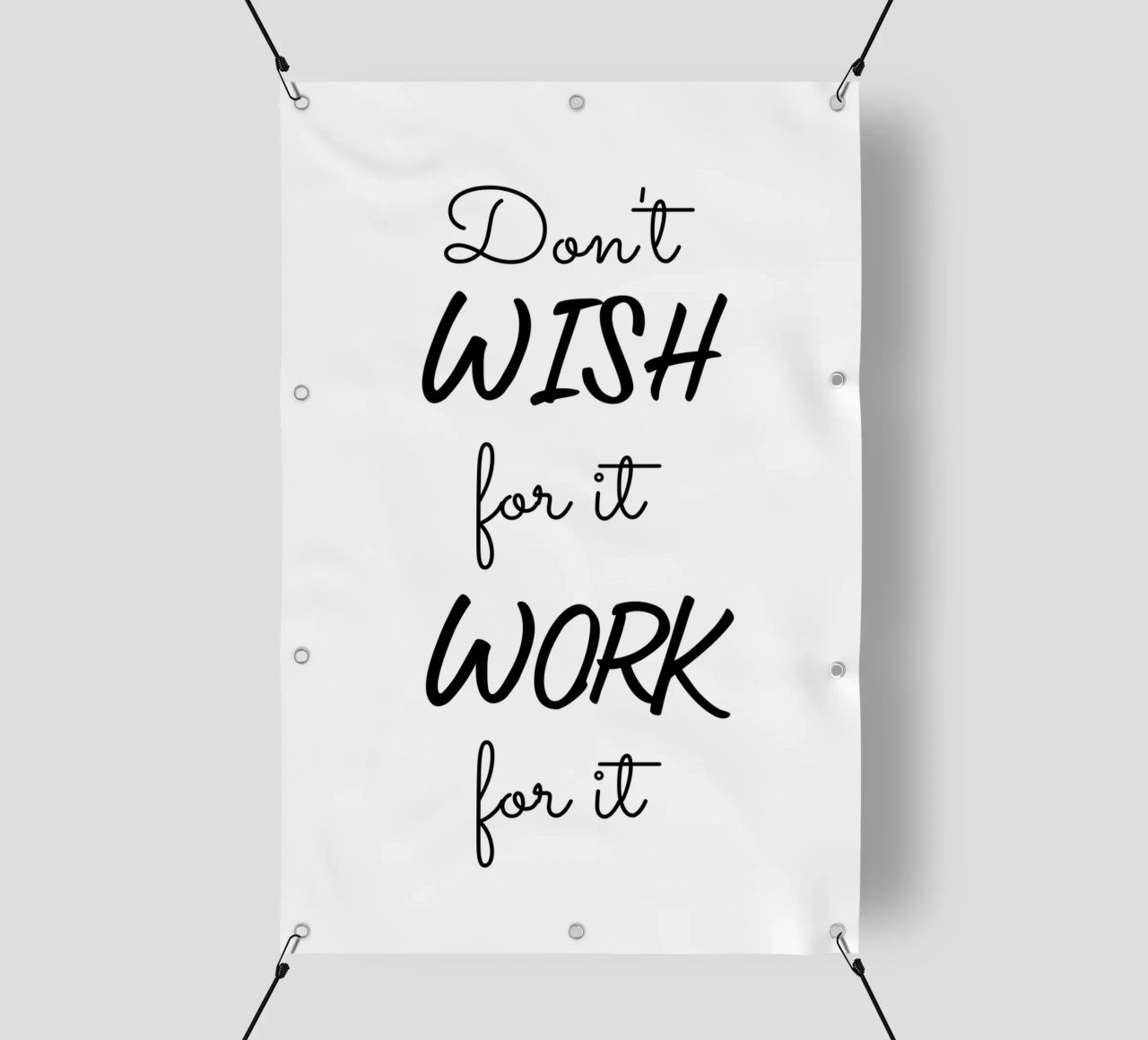 Don’t Wish for It Work for It Motivational telo in pvc da Shark Printables