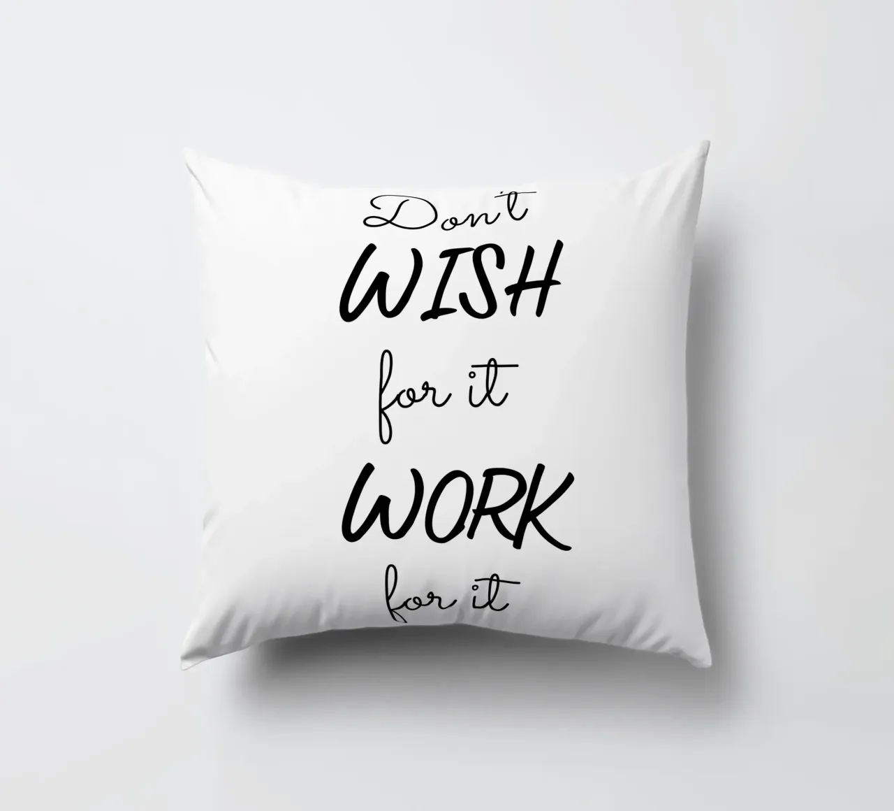 Don’t Wish for It Work for It Motivational cojín de Shark Printables
