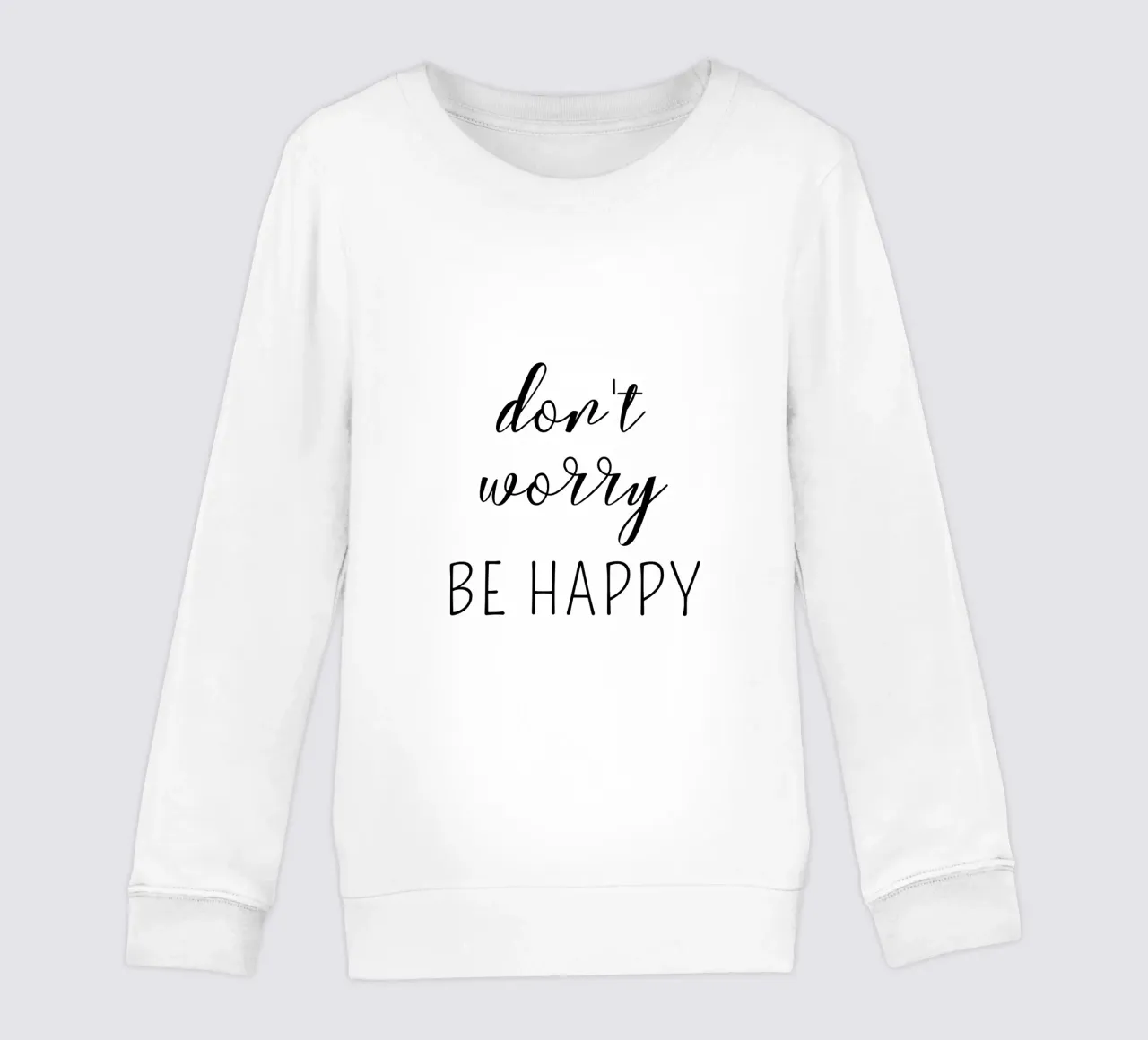 Don’t Worry Be Happy Motivational felpa bambino da Shark Printables
