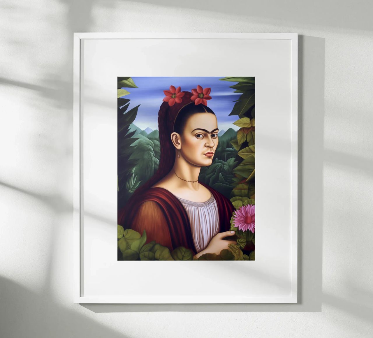 Frida Florale Vintage Painting poster by Carinaprint