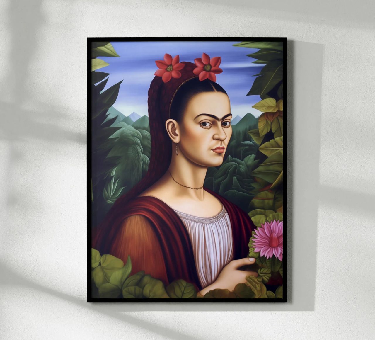 Frida Florale Vintage Painting poster by Carinaprint