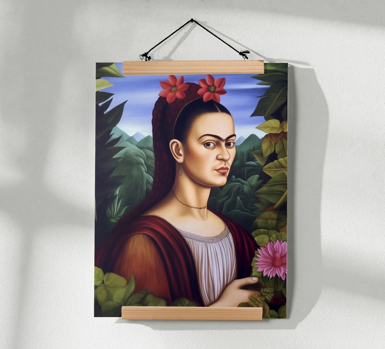 Frida Florale Vintage Painting poster by Carinaprint