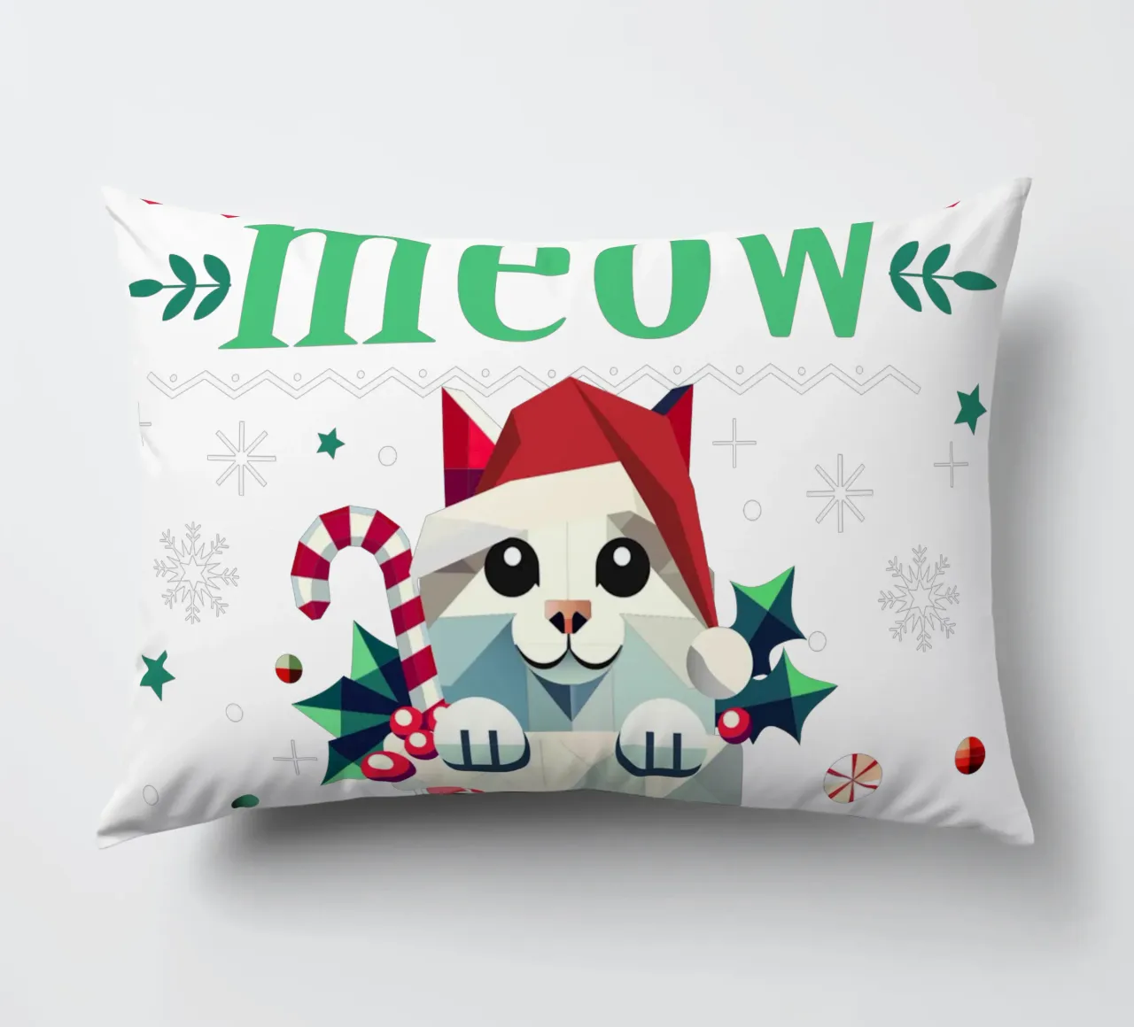 Chat espiègle en chaussette - Ugly Christmas Style coussin de namosh