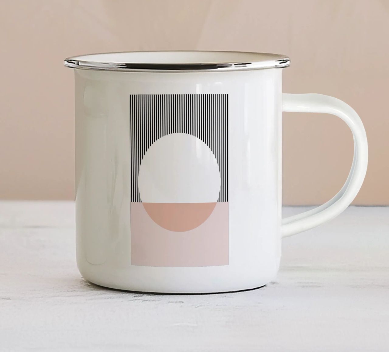 Mid Century Circle tazza in smalto da BAINAI