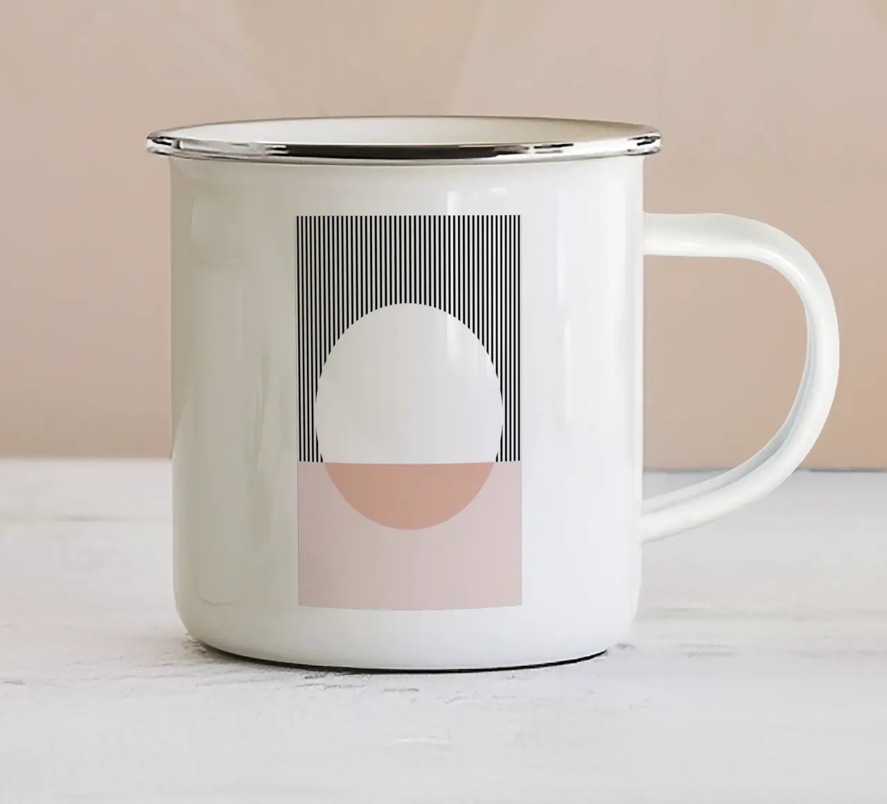 Mid Century Circle tazza in smalto da BAINAI