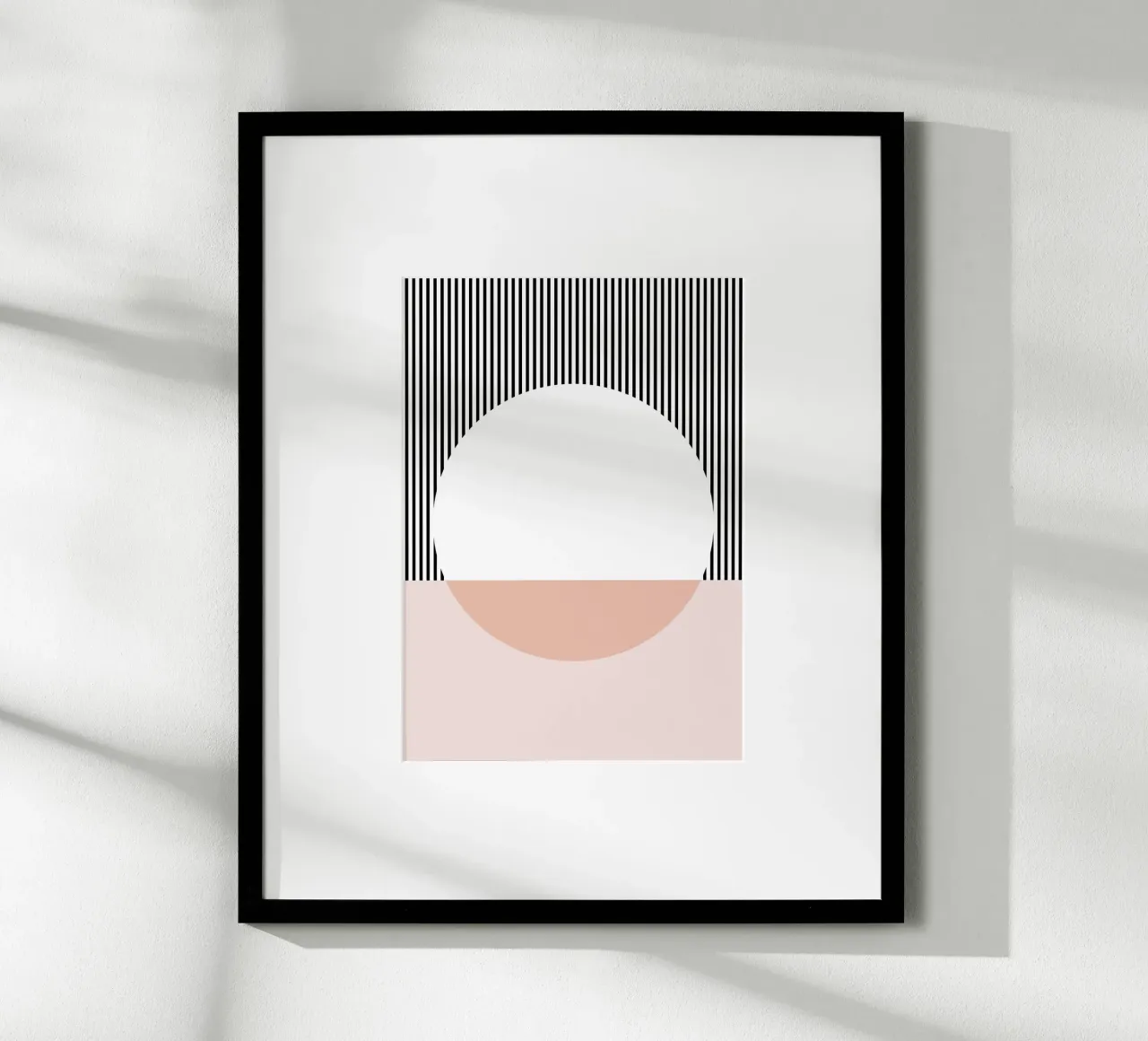 Mid Century Circle poster con telaio in alluminio da BAINAI