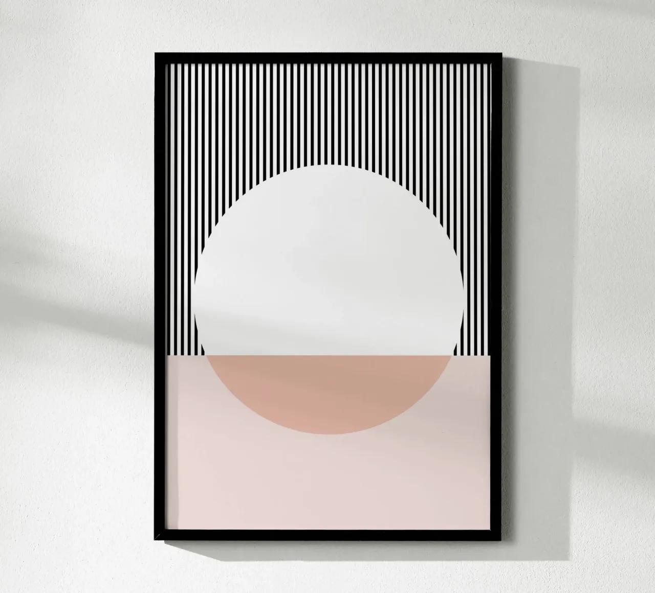 Mid Century Circle poster con telaio in alluminio da BAINAI