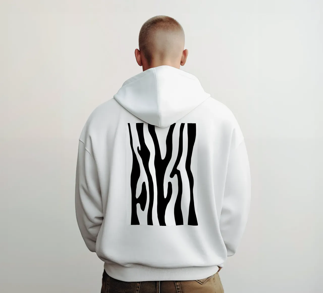 Zebra felpa con cappuccio da BAINAI