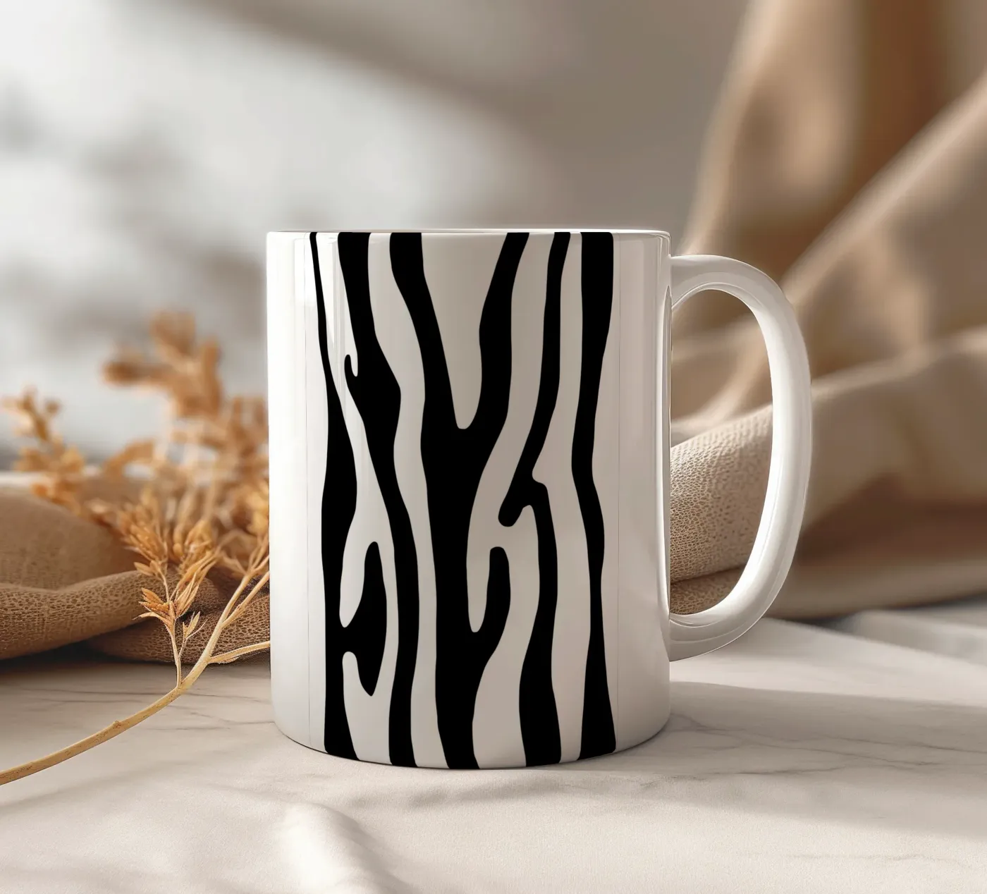 Zebra ceramic mug by BAINAI