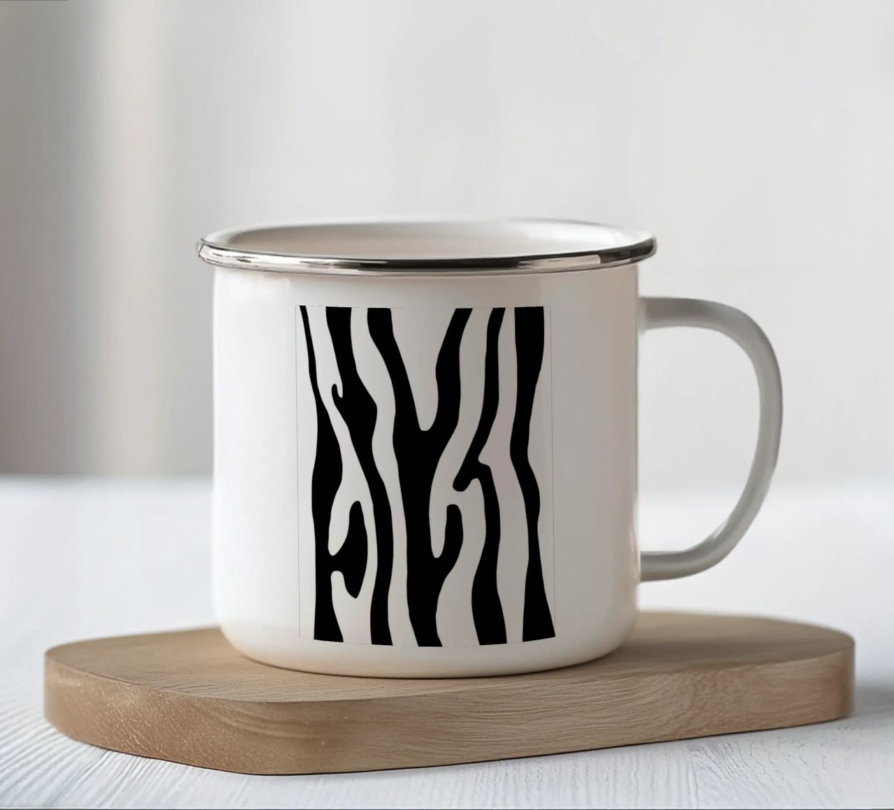 Zebra tazza in smalto da BAINAI