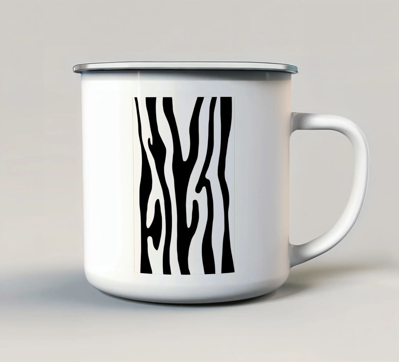 Zebra tazza in smalto da BAINAI