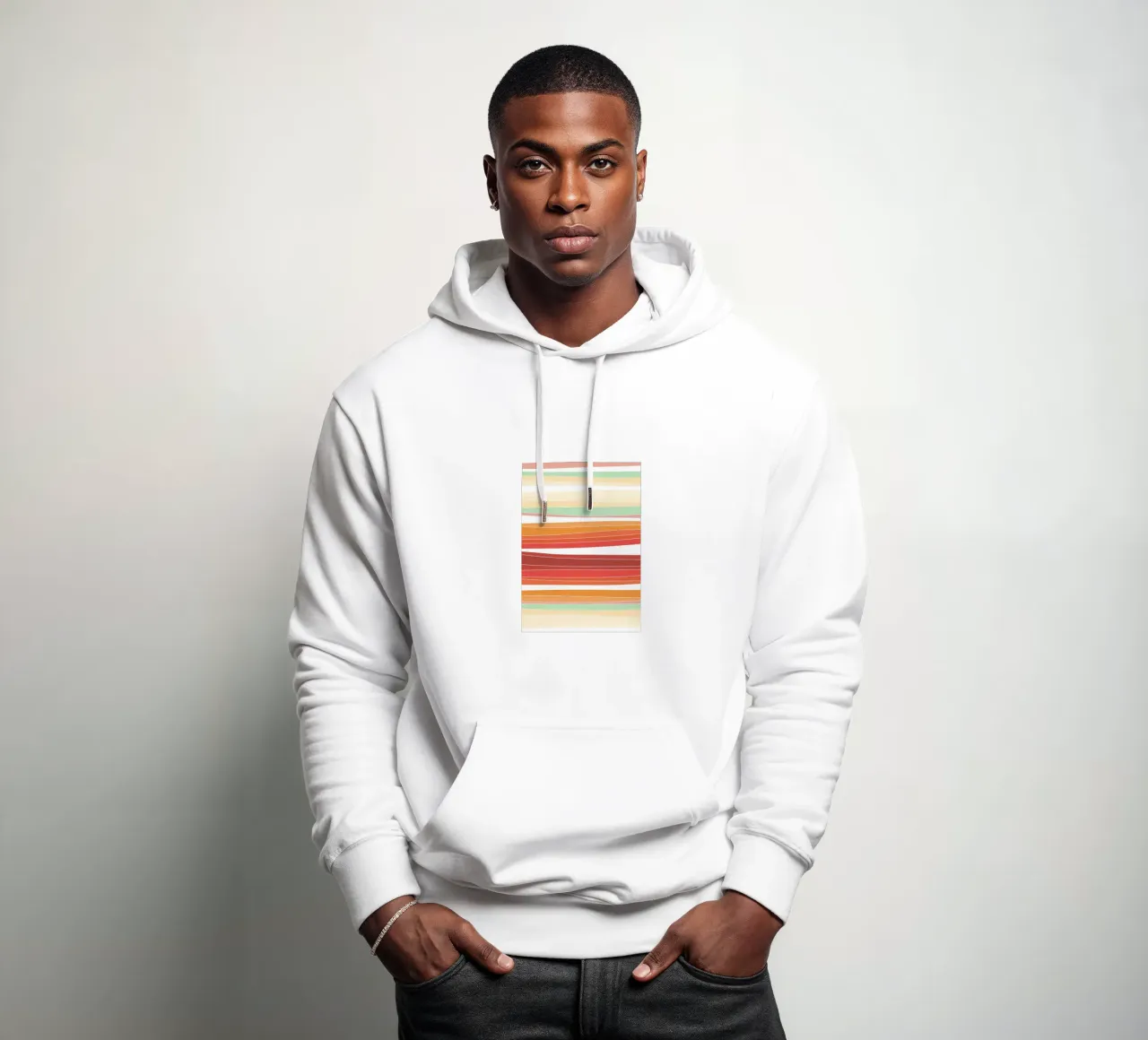 Retro lines Hoodie von BAINAI
