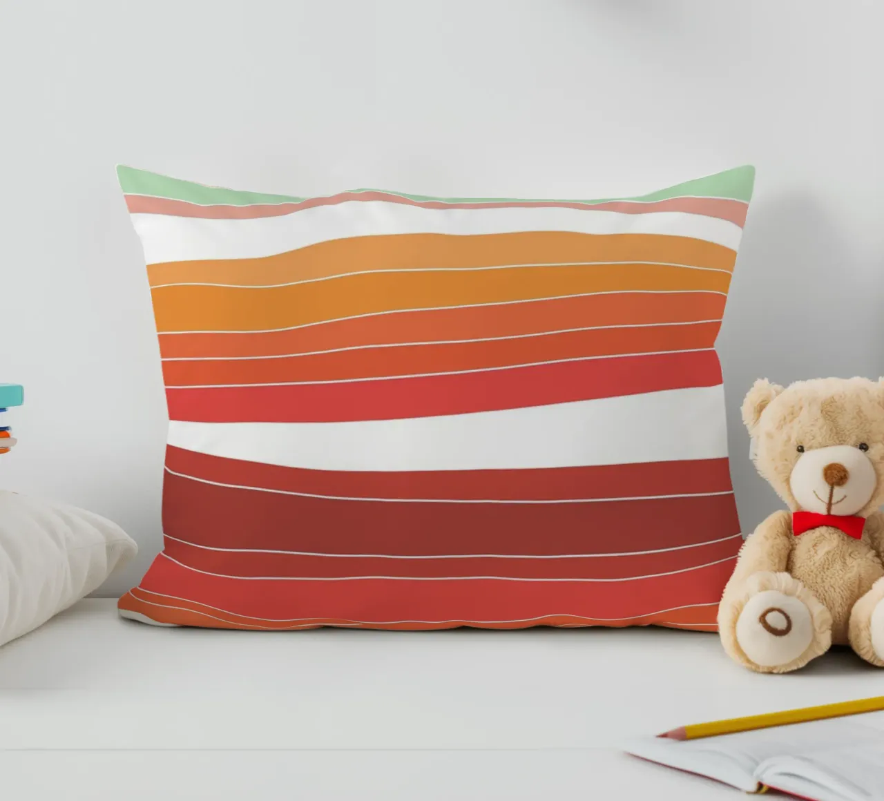 Retro lines decorative cushion by BAINAI