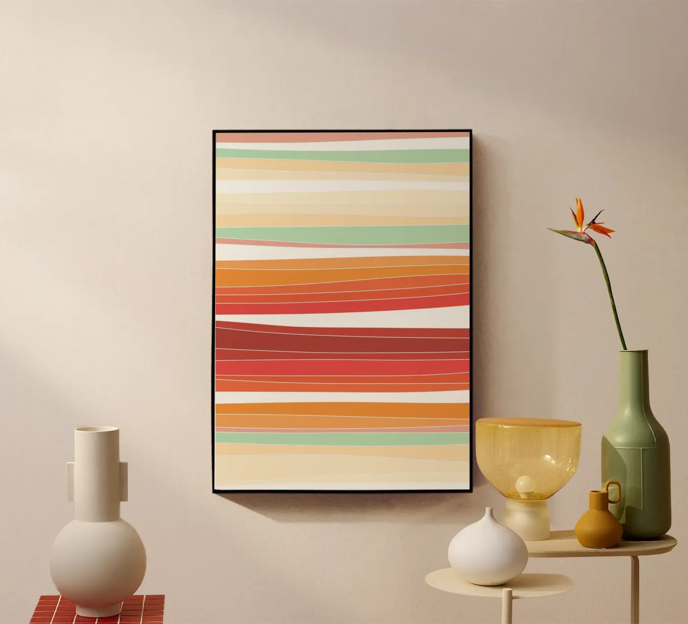 Retro lines acryl van BAINAI