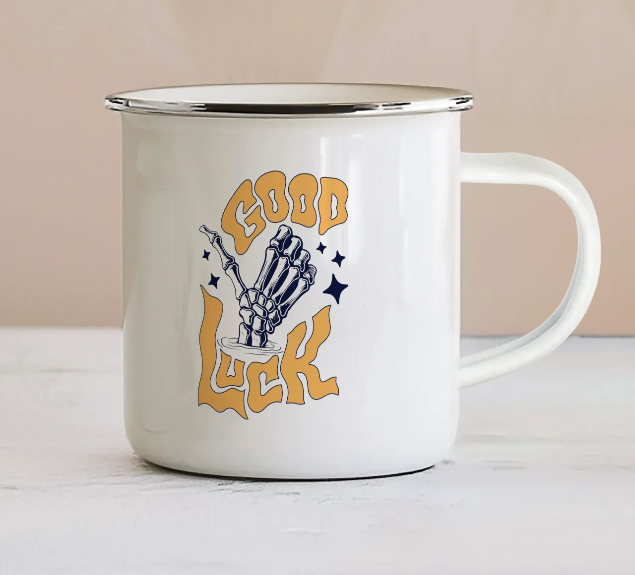 Buona fortuna tazza in smalto da Gunawan Rb