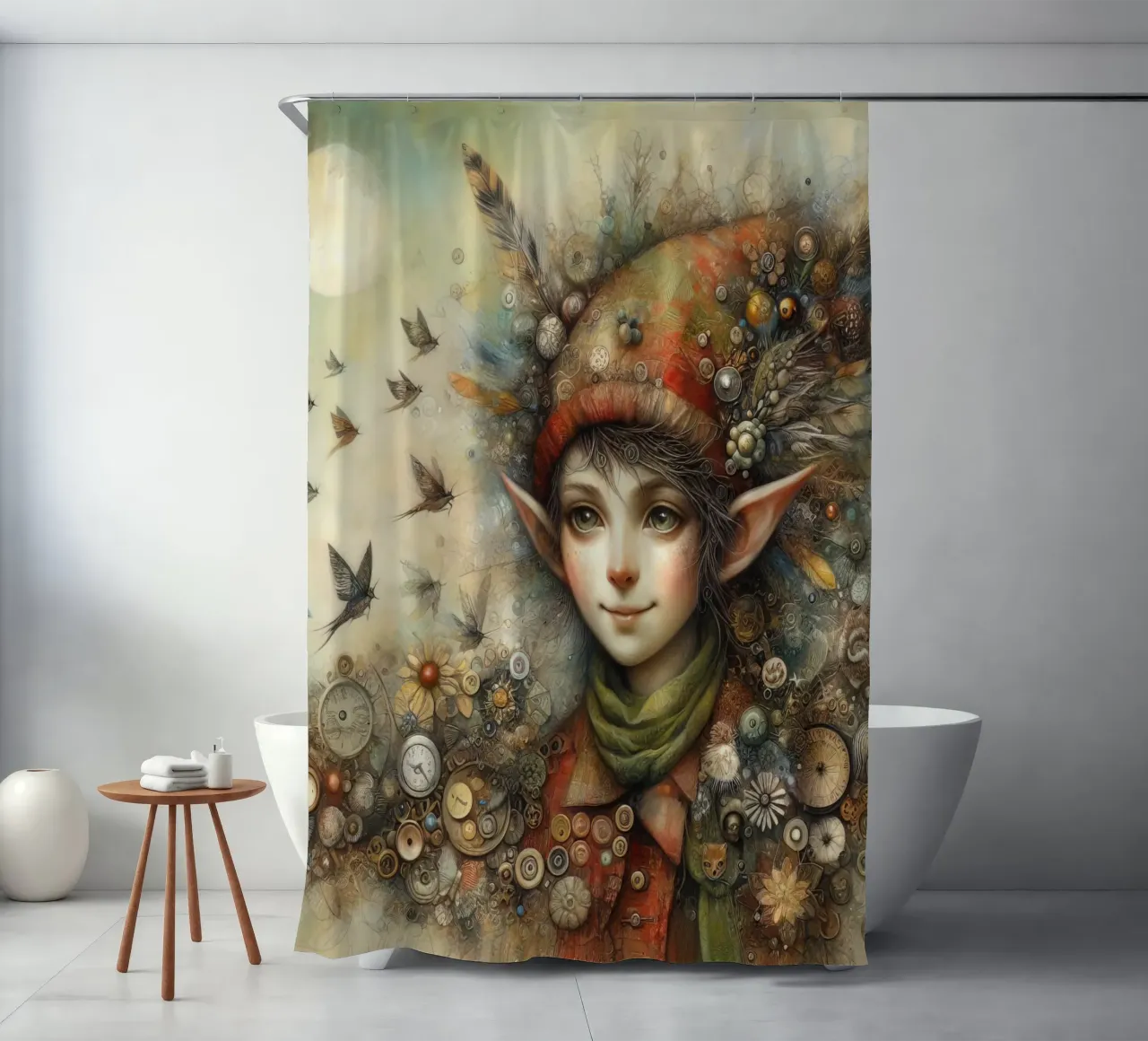 Eine launische Elfe Duschvorhang von 🎁 ARTVI-SHOP
