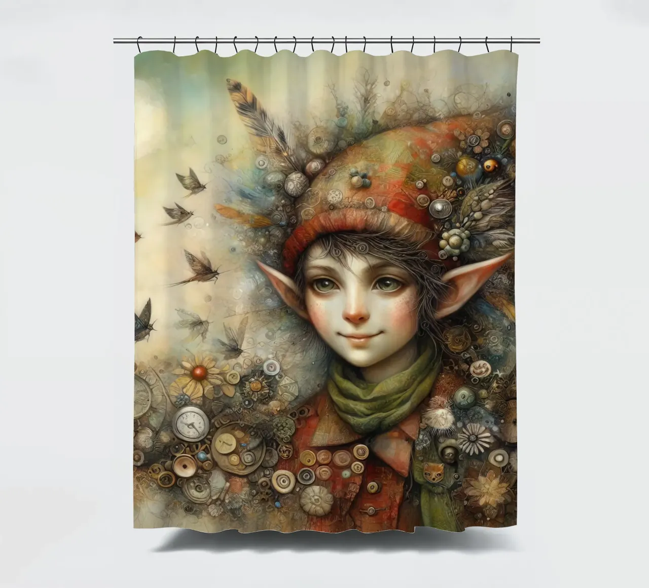 Eine launische Elfe Duschvorhang von 🎁 ARTVI-SHOP