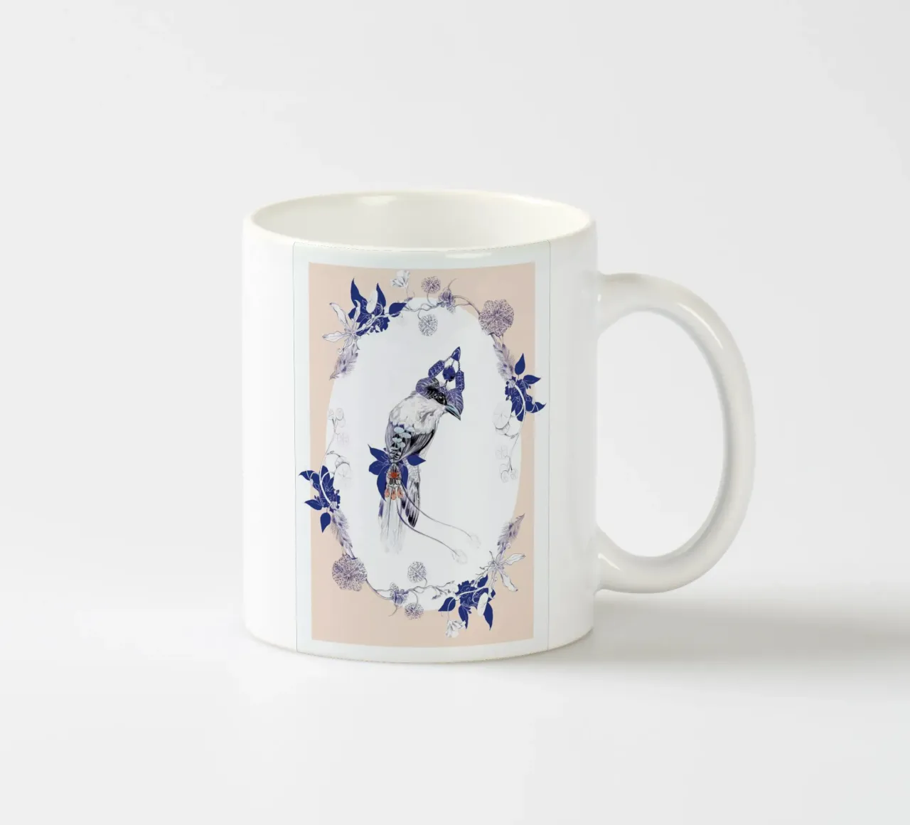 Magpie Bird Pink tazza in ceramica da La Scarlatte