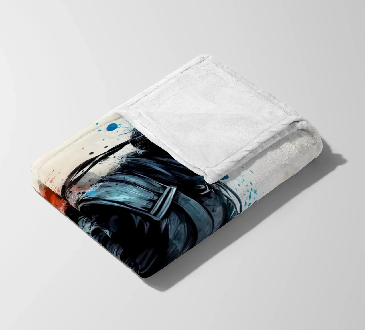 acquerello di un guerriero ninja coperta in pile da 🎁 ARTVI-SHOP