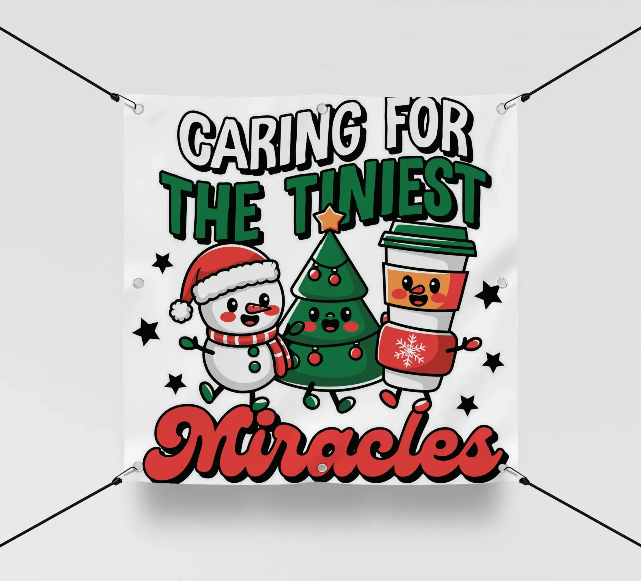 Caring for the Tiniest Miracles telo in pvc da edsonramosart