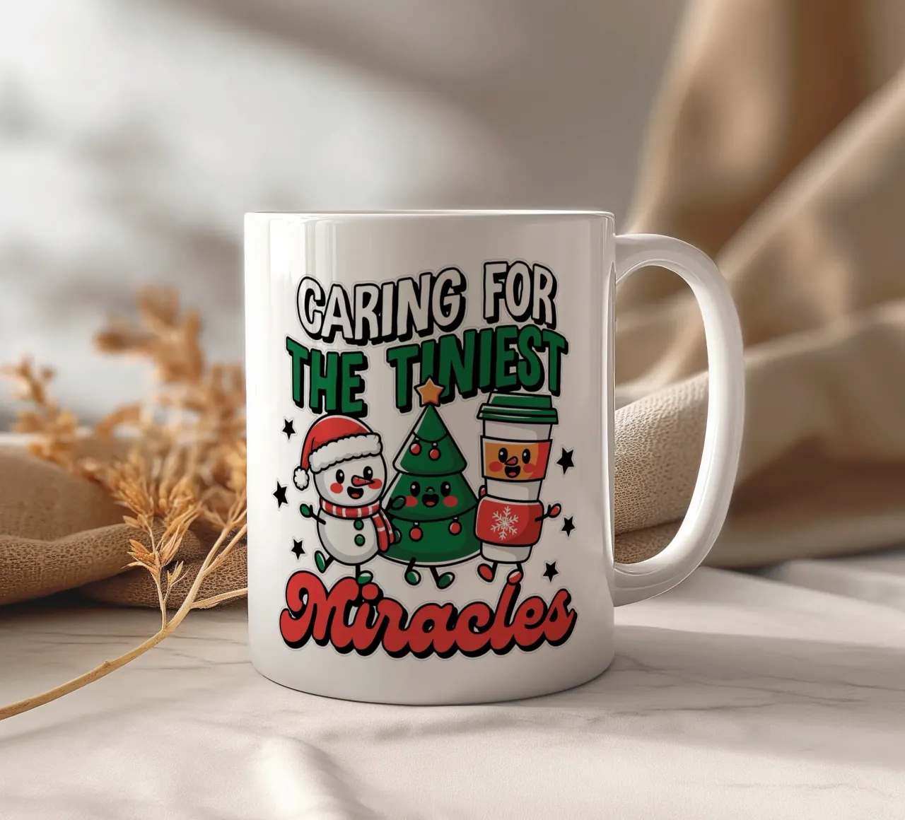Caring for the Tiniest Miracles tazza in ceramica da edsonramosart