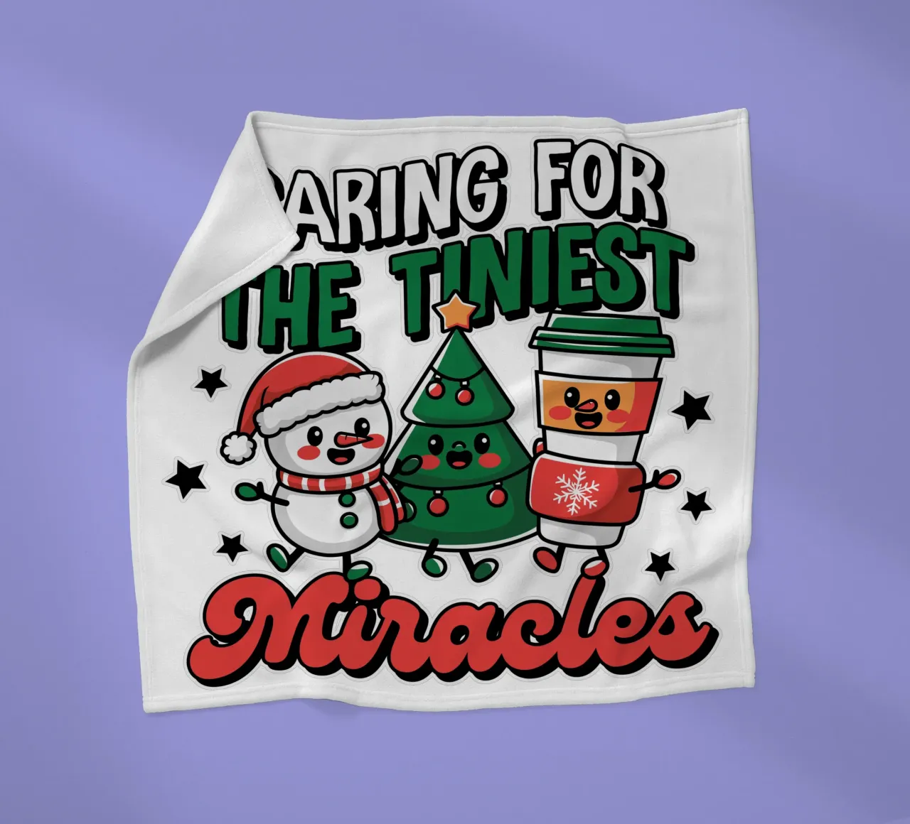 Caring for the Tiniest Miracles coperta in pile da edsonramosart