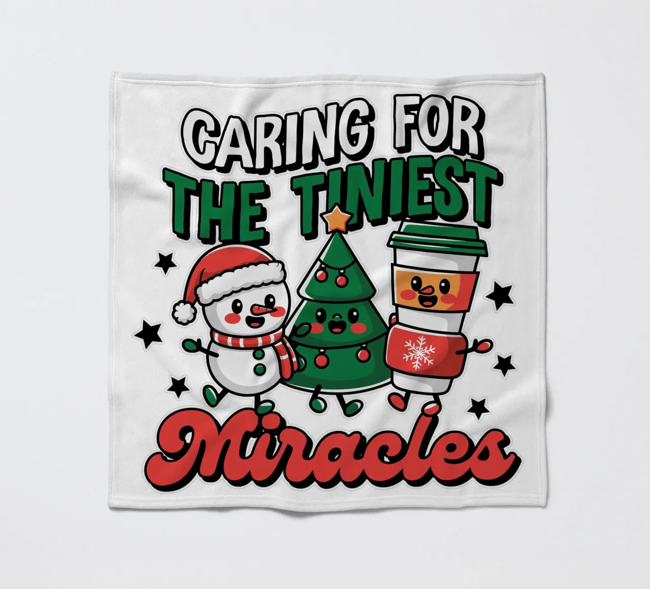 Caring for the Tiniest Miracles coperta in pile da edsonramosart