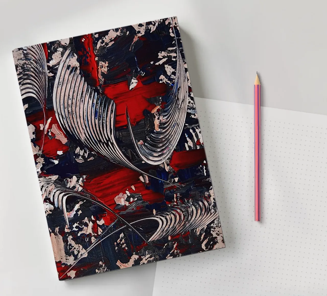 IDEAL GIFT 42 notebook by Thierry Vobmann Abstract painting