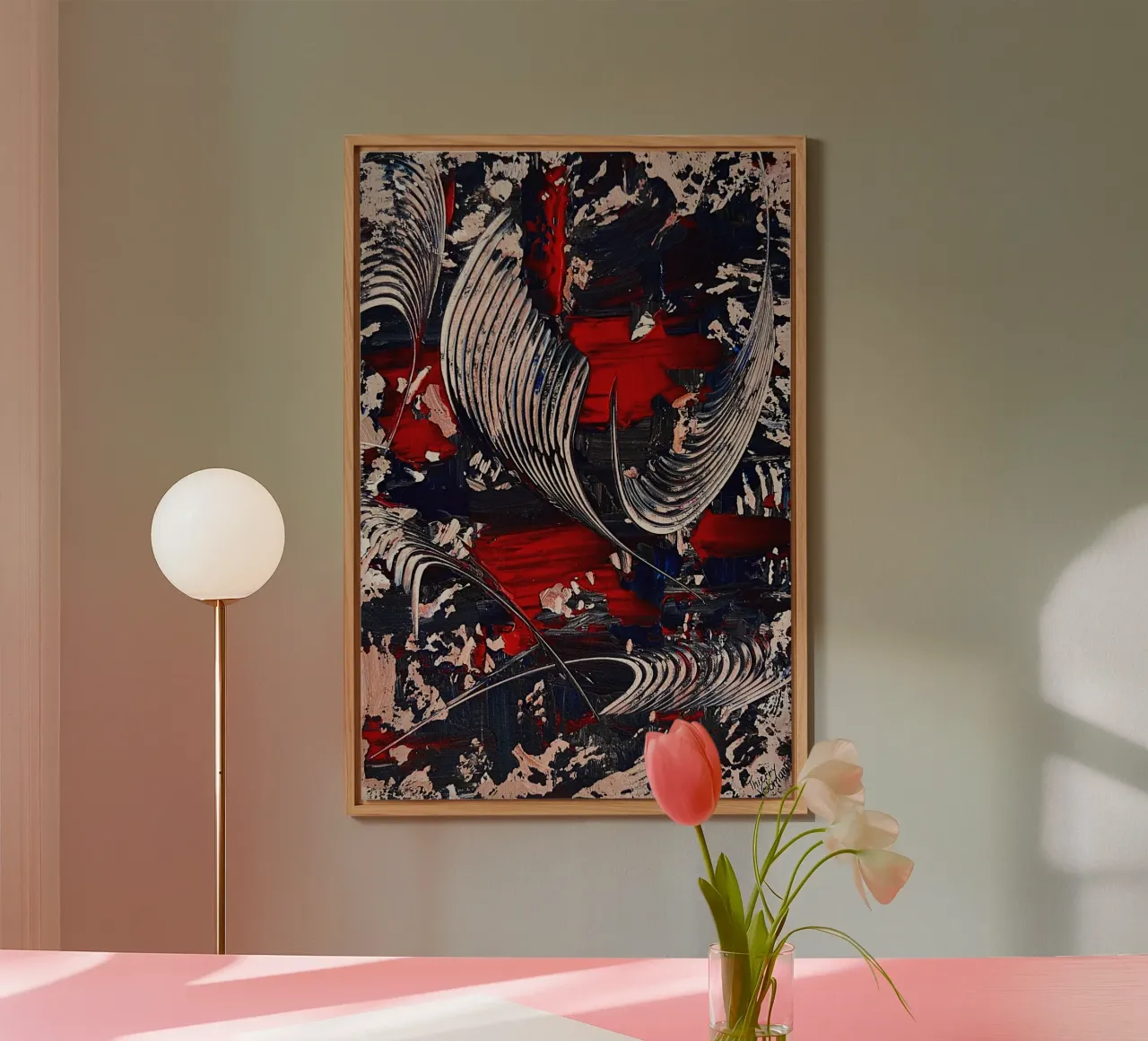 IDEAL GIFT 42 forex plate by Thierry Vobmann Abstract painting