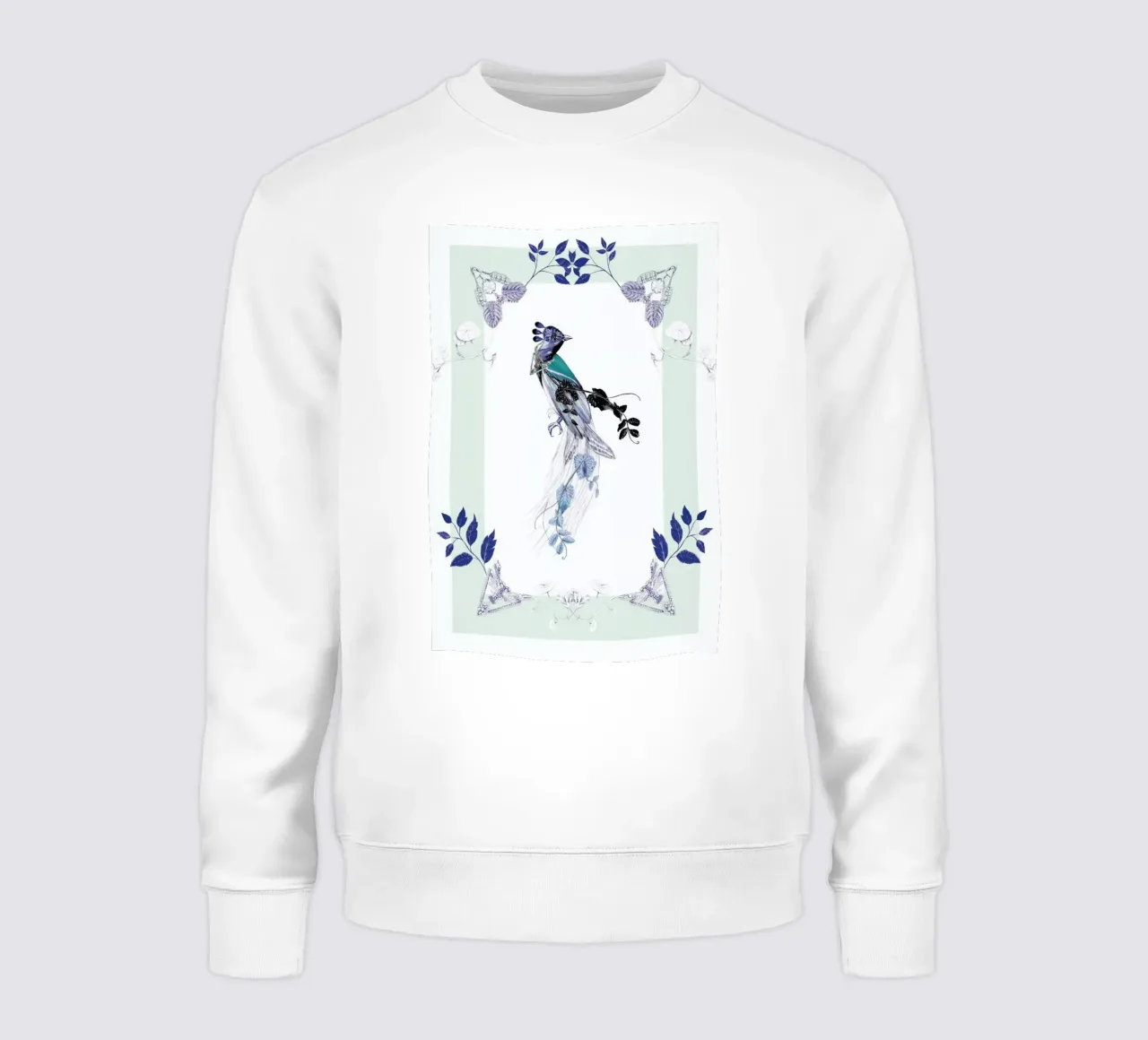 Magpie Bird Mint felpa da La Scarlatte