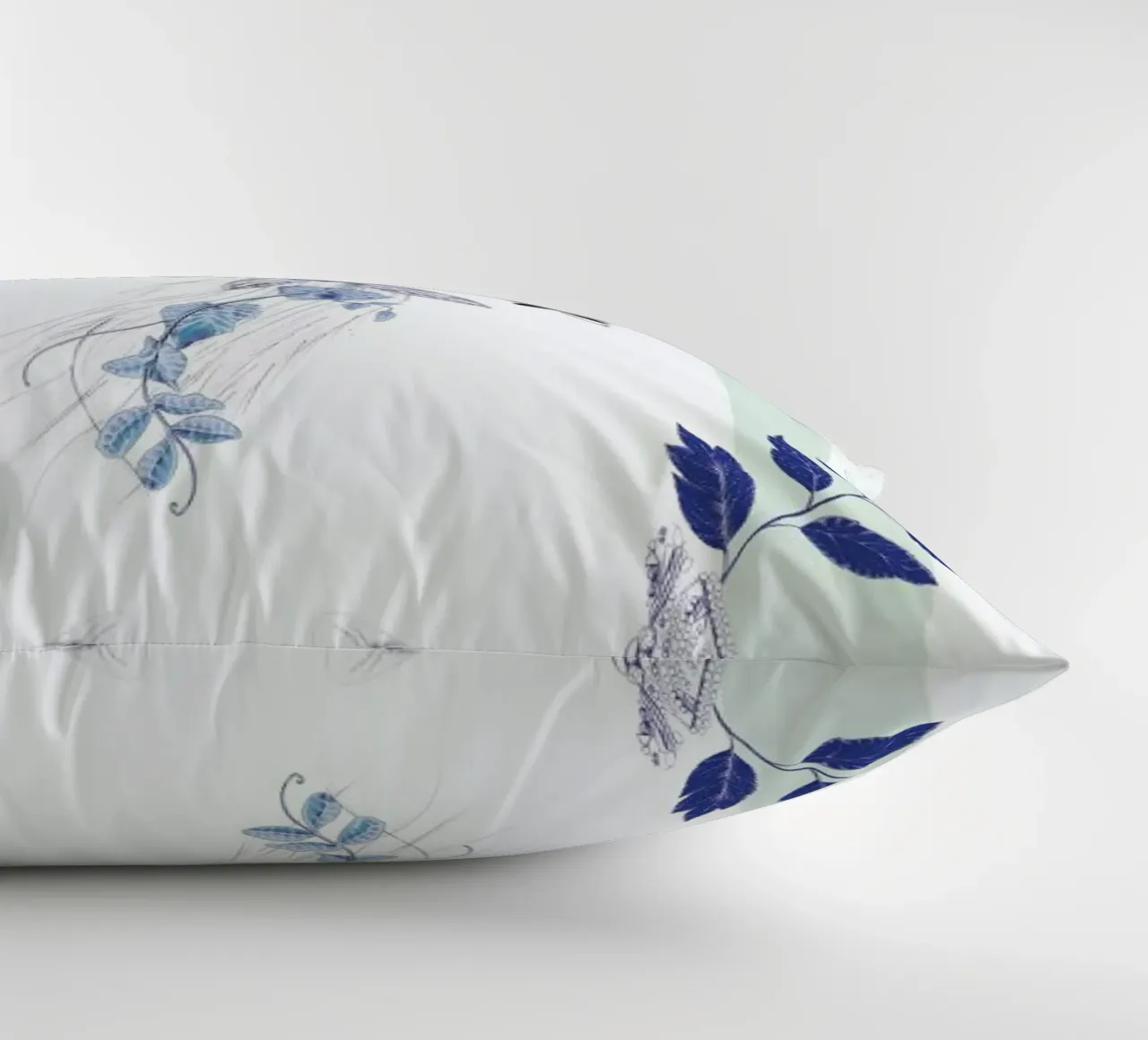Magpie Bird Mint decorative cushion by La Scarlatte