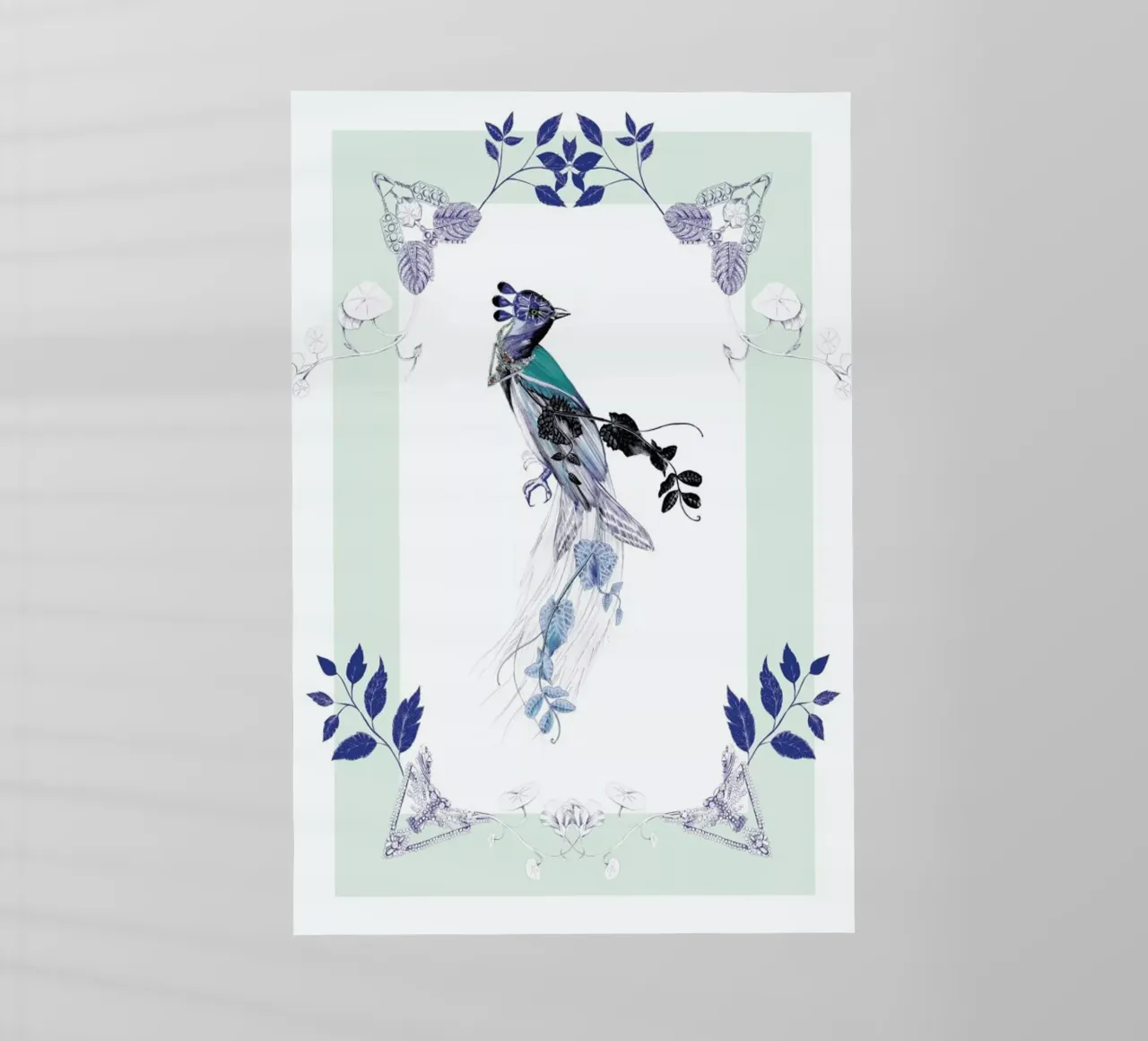 Magpie Bird Mint pellicola backlit da La Scarlatte
