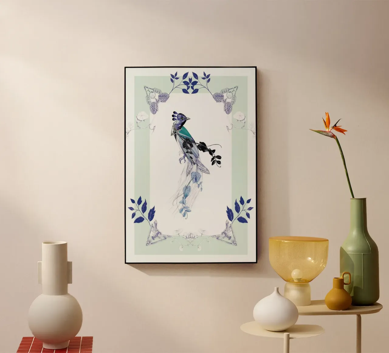 Magpie Bird Mint plexiglass da La Scarlatte