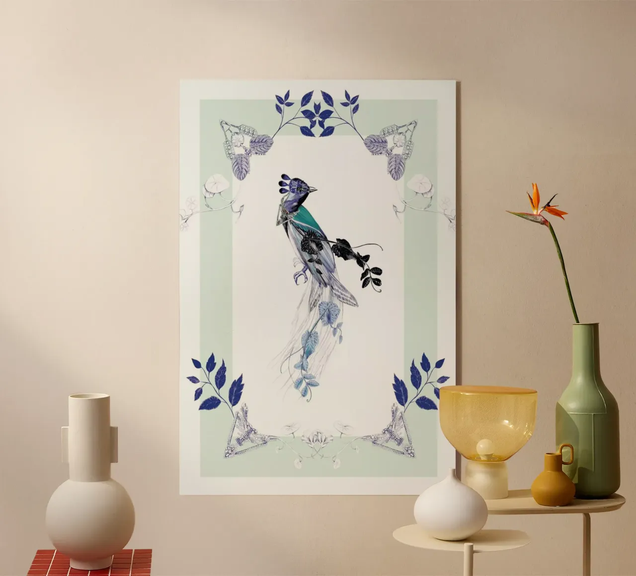 Magpie Bird Mint plexiglass da La Scarlatte