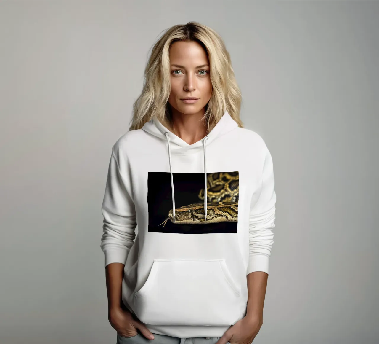 Python Headshot hoodie by Curious Collections by Marielle Leenders