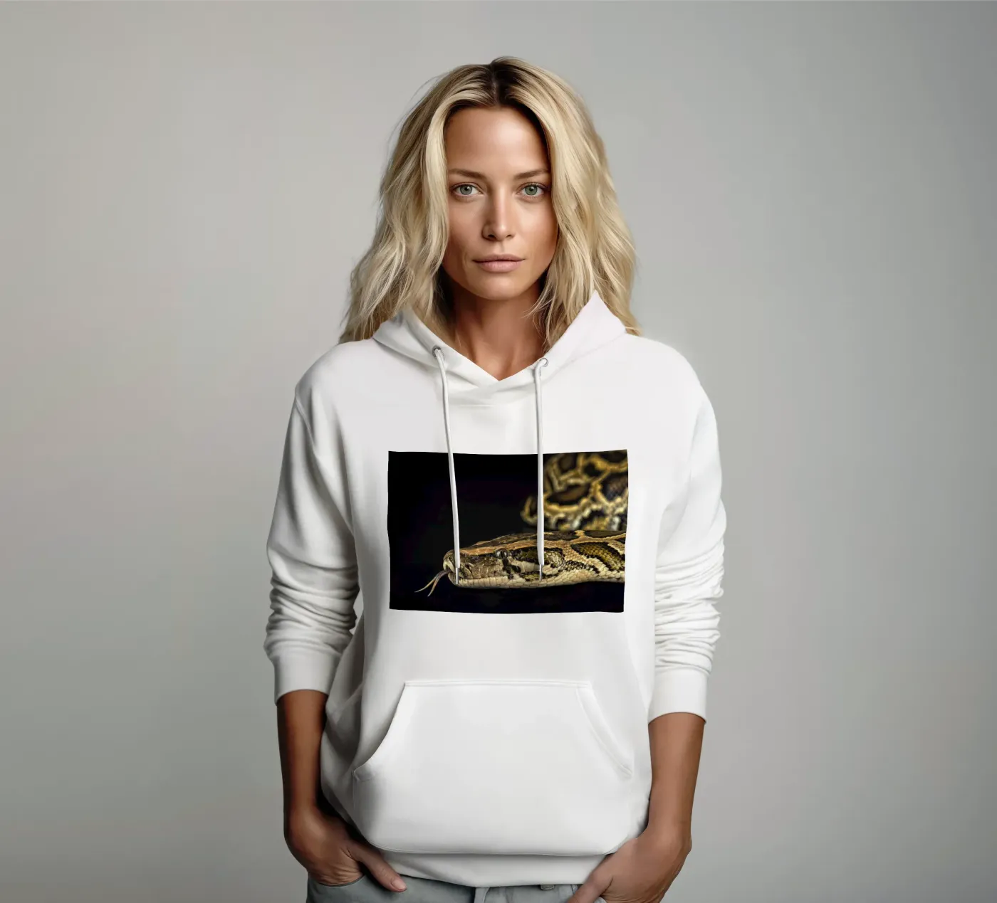 Python Headshot felpa con cappuccio da Curious Collections by Marielle Leenders