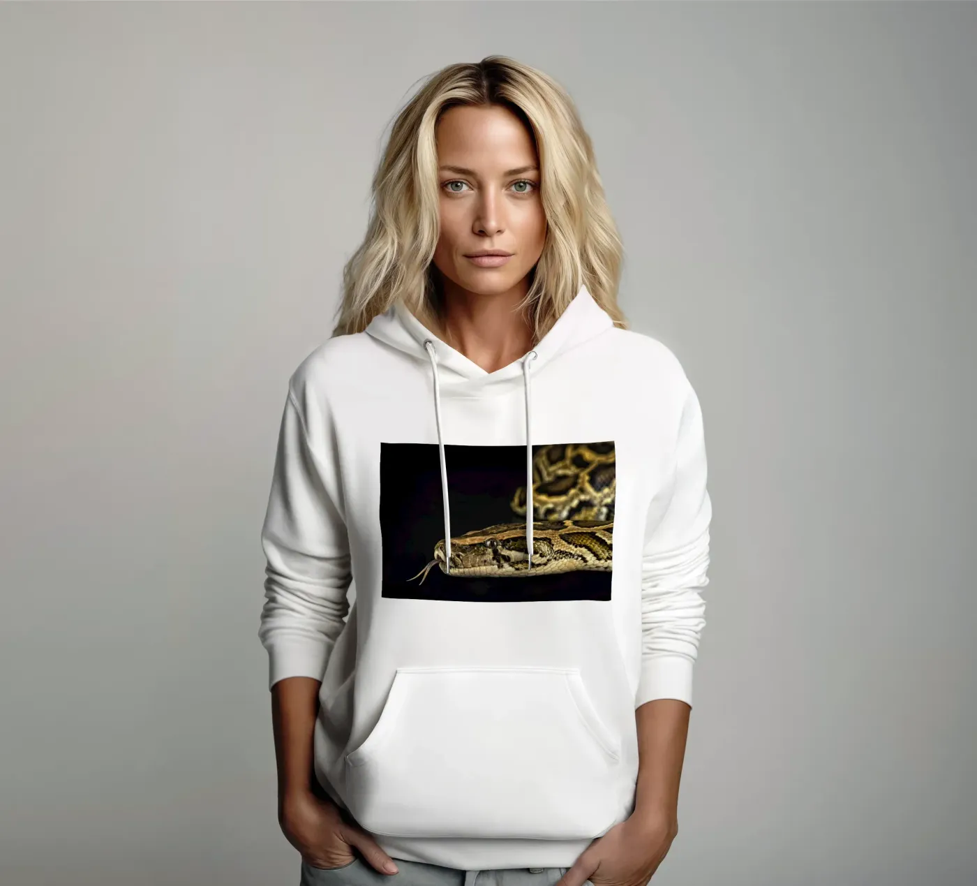 Python Headshot felpa con cappuccio da Curious Collections by Marielle Leenders